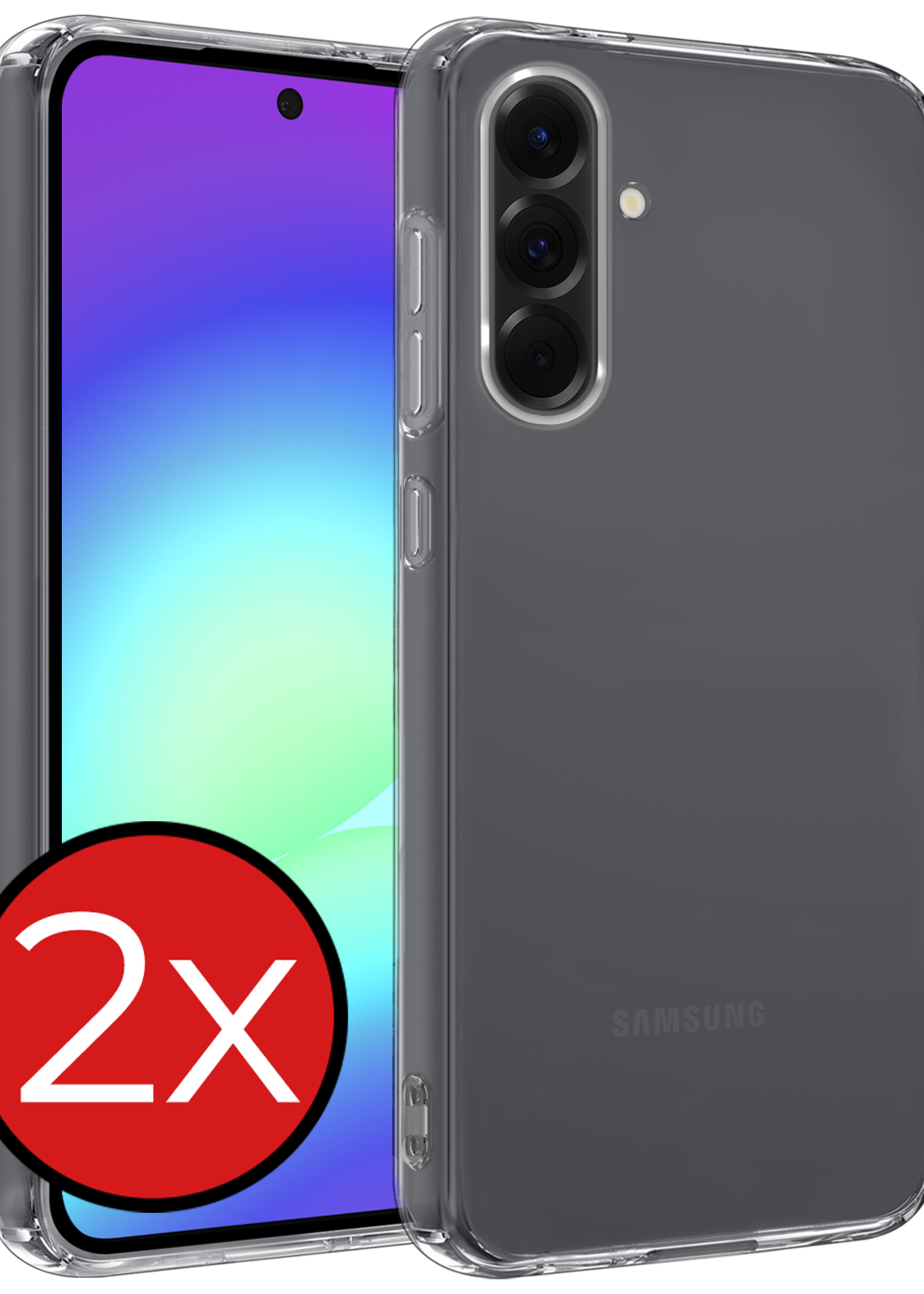 BTH BTH Samsung Galaxy A56 Hoesje Siliconen - Transparant - 2 PACK