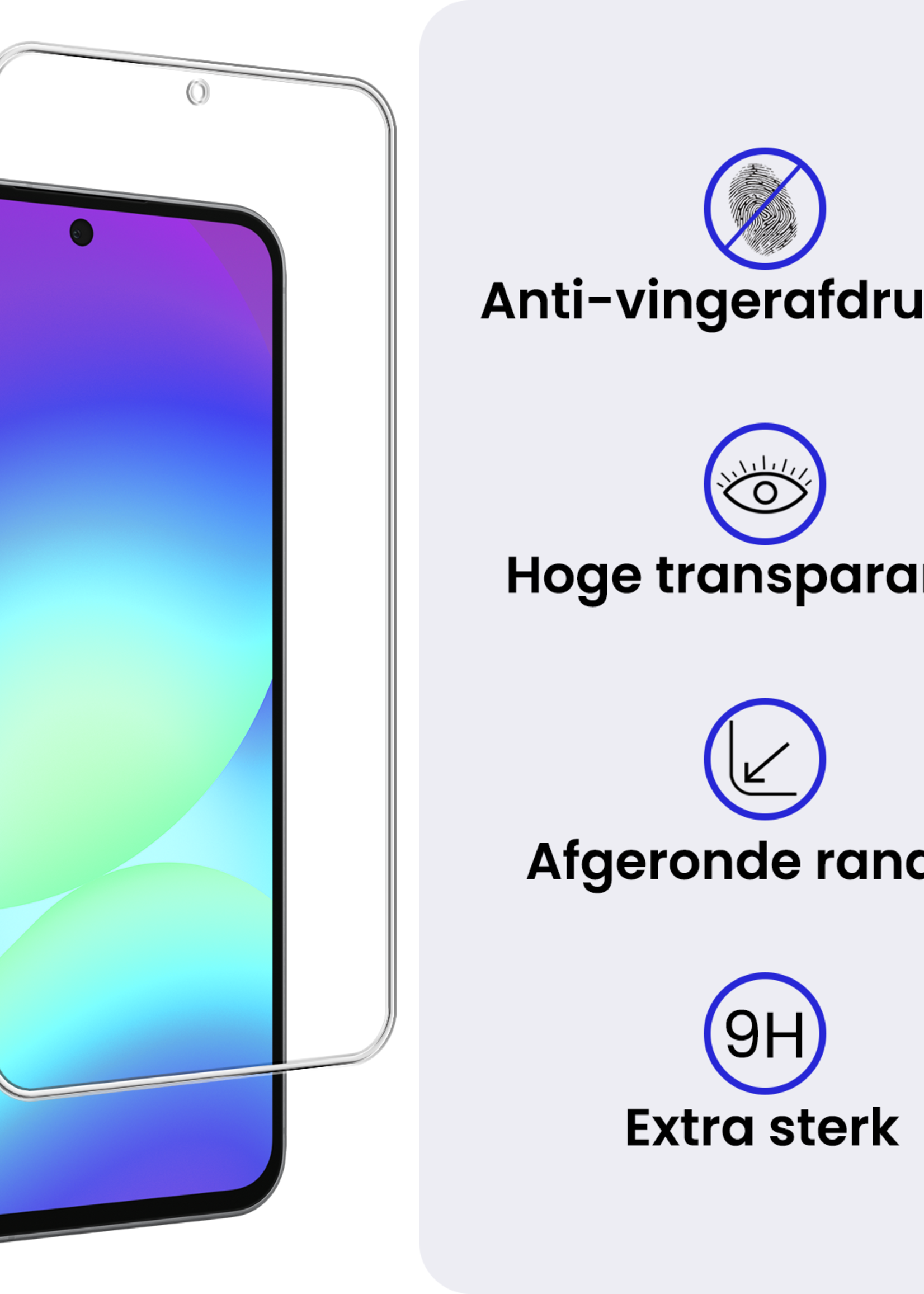 BTH BTH Samsung Galaxy A56 Hoesje Siliconen Met Screenprotector - Transparant