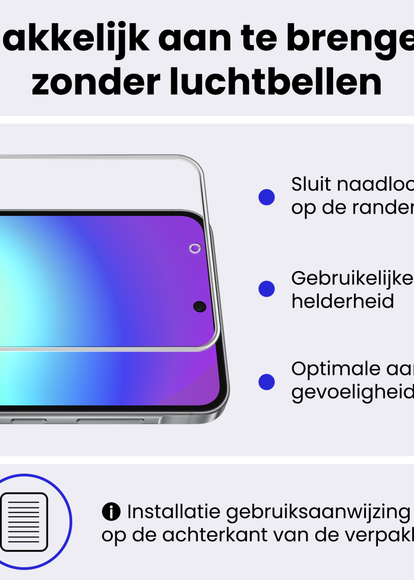 BTH BTH Samsung Galaxy A56 Hoesje Siliconen Met Screenprotector - Transparant
