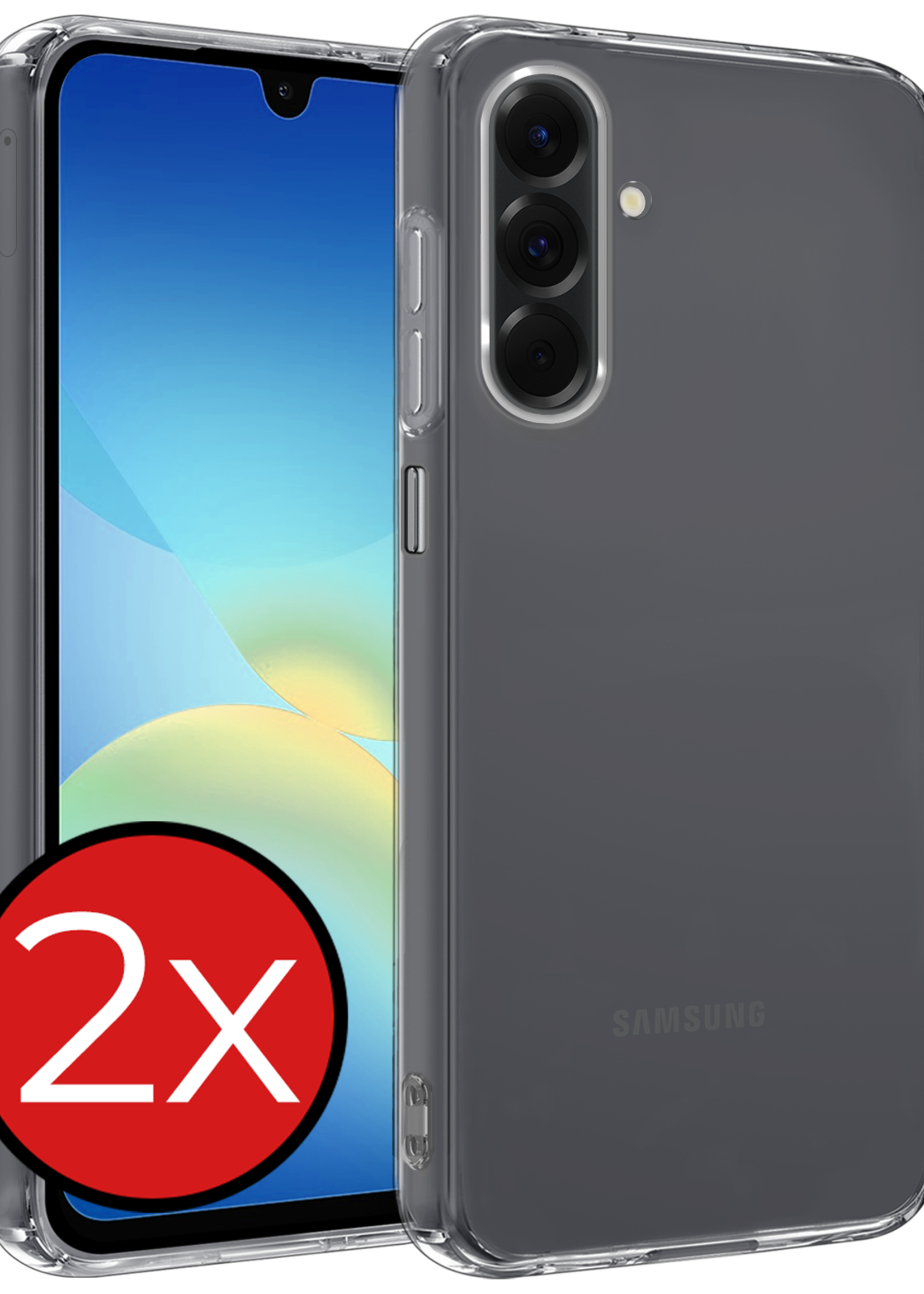 BTH BTH Samsung Galaxy A26 Hoesje Siliconen - Transparant - 2 PACK