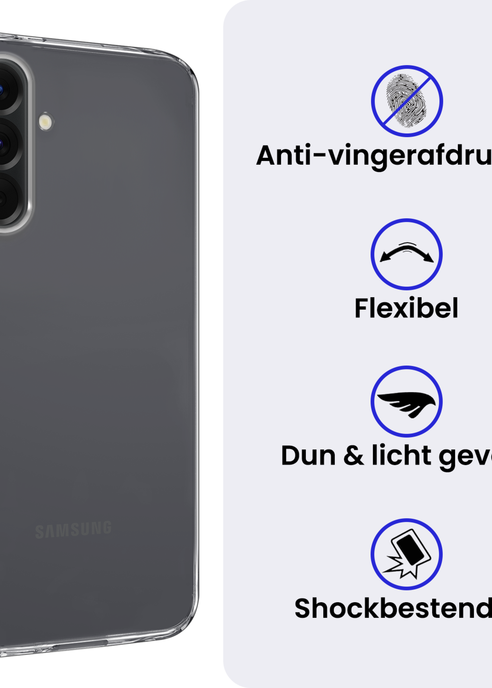 BTH BTH Samsung Galaxy A26 Hoesje Siliconen - Transparant - 2 PACK
