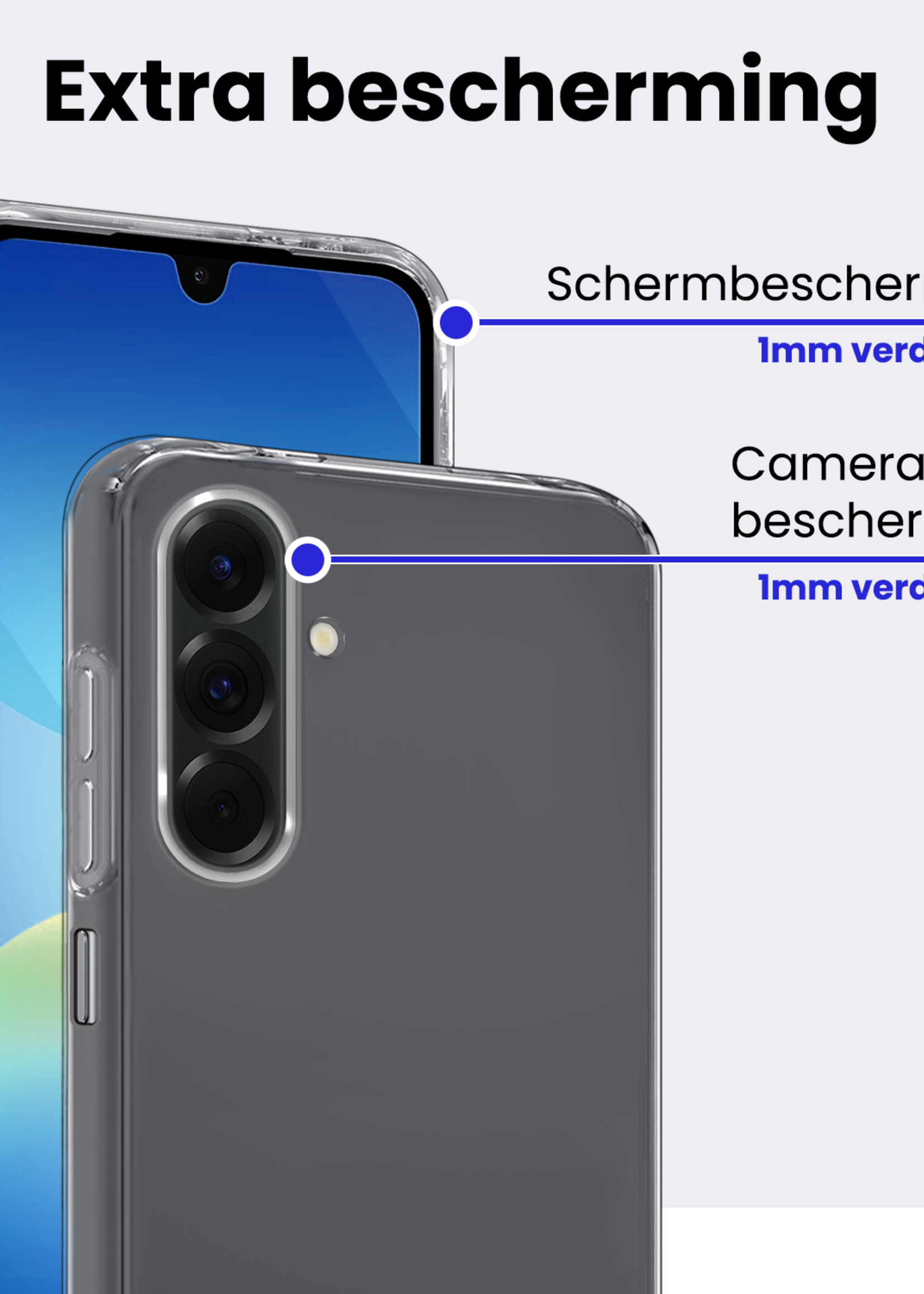 BTH BTH Samsung Galaxy A26 Hoesje Siliconen - Transparant - 2 PACK