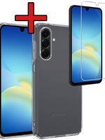 BTH BTH Samsung Galaxy A26 Hoesje Siliconen Met Screenprotector - Transparant