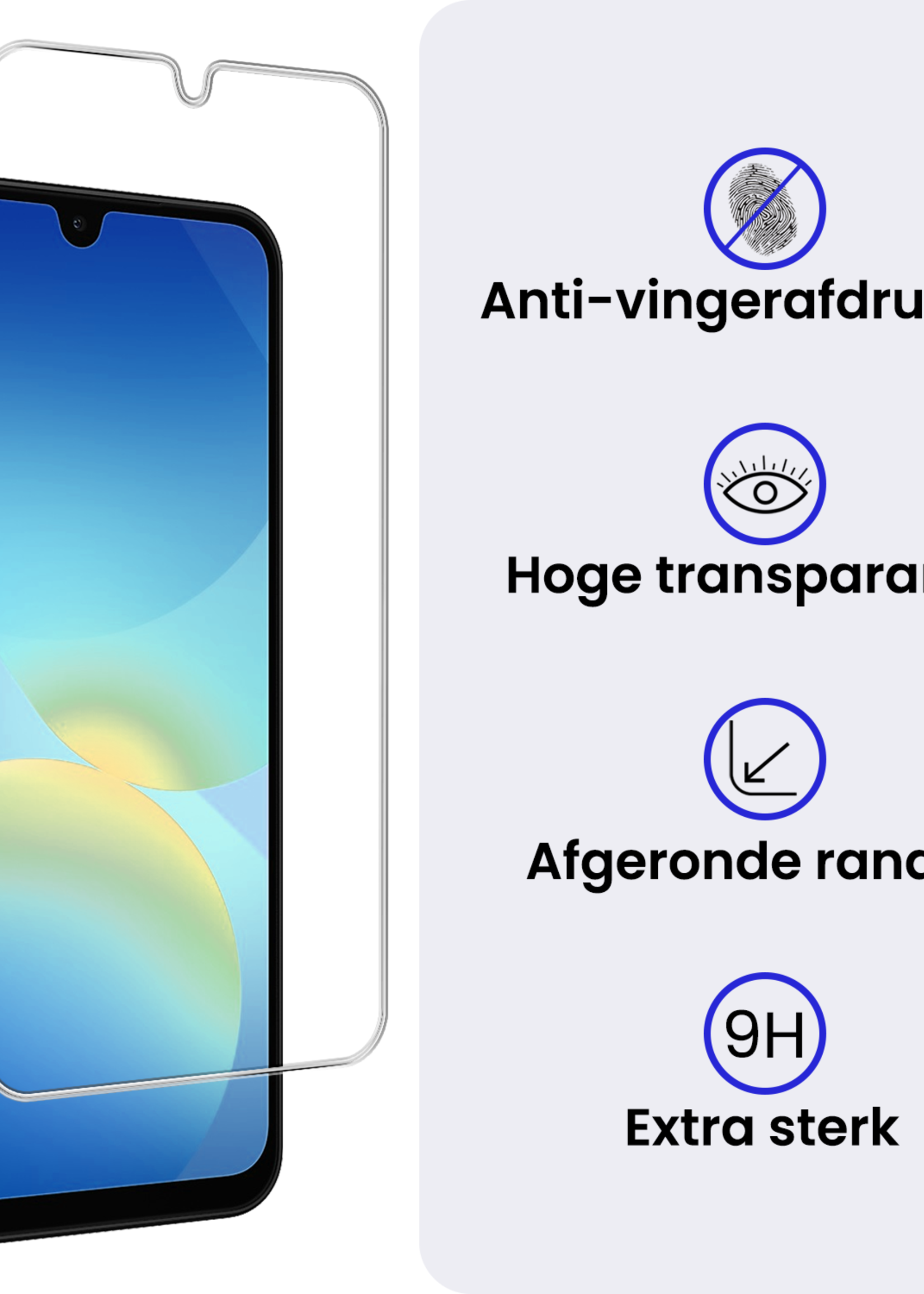 BTH BTH Samsung Galaxy A26 Hoesje Siliconen Met Screenprotector - Transparant