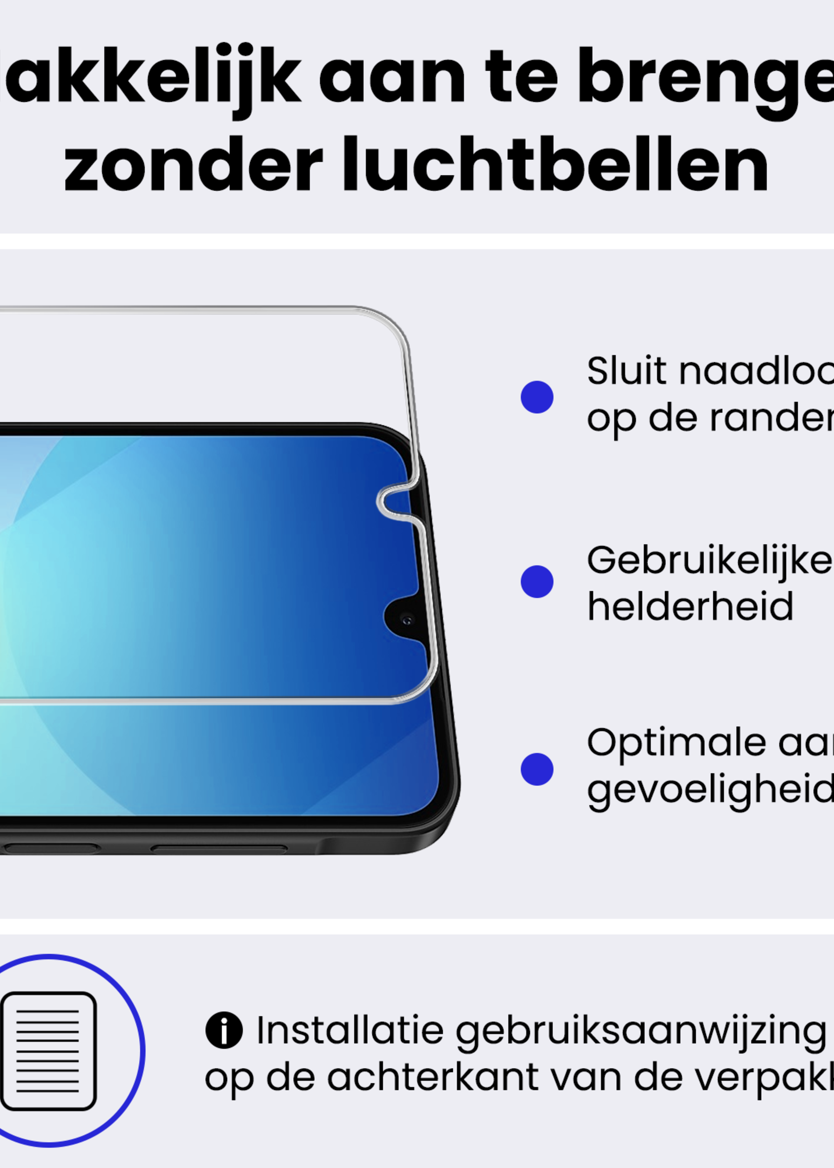 BTH BTH Samsung Galaxy A26 Hoesje Siliconen Met Screenprotector - Transparant