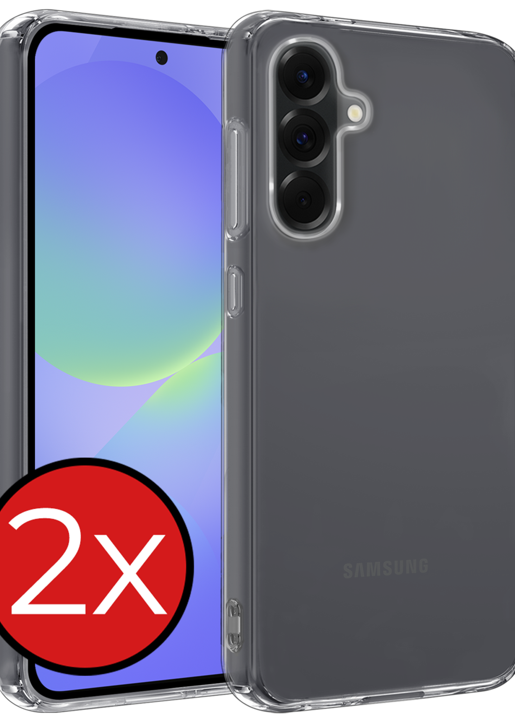 BTH BTH Samsung Galaxy A36 Hoesje Siliconen - Transparant - 2 PACK