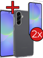 BTH BTH Samsung Galaxy A36 Hoesje Siliconen Met 2x Screenprotector - Transparant