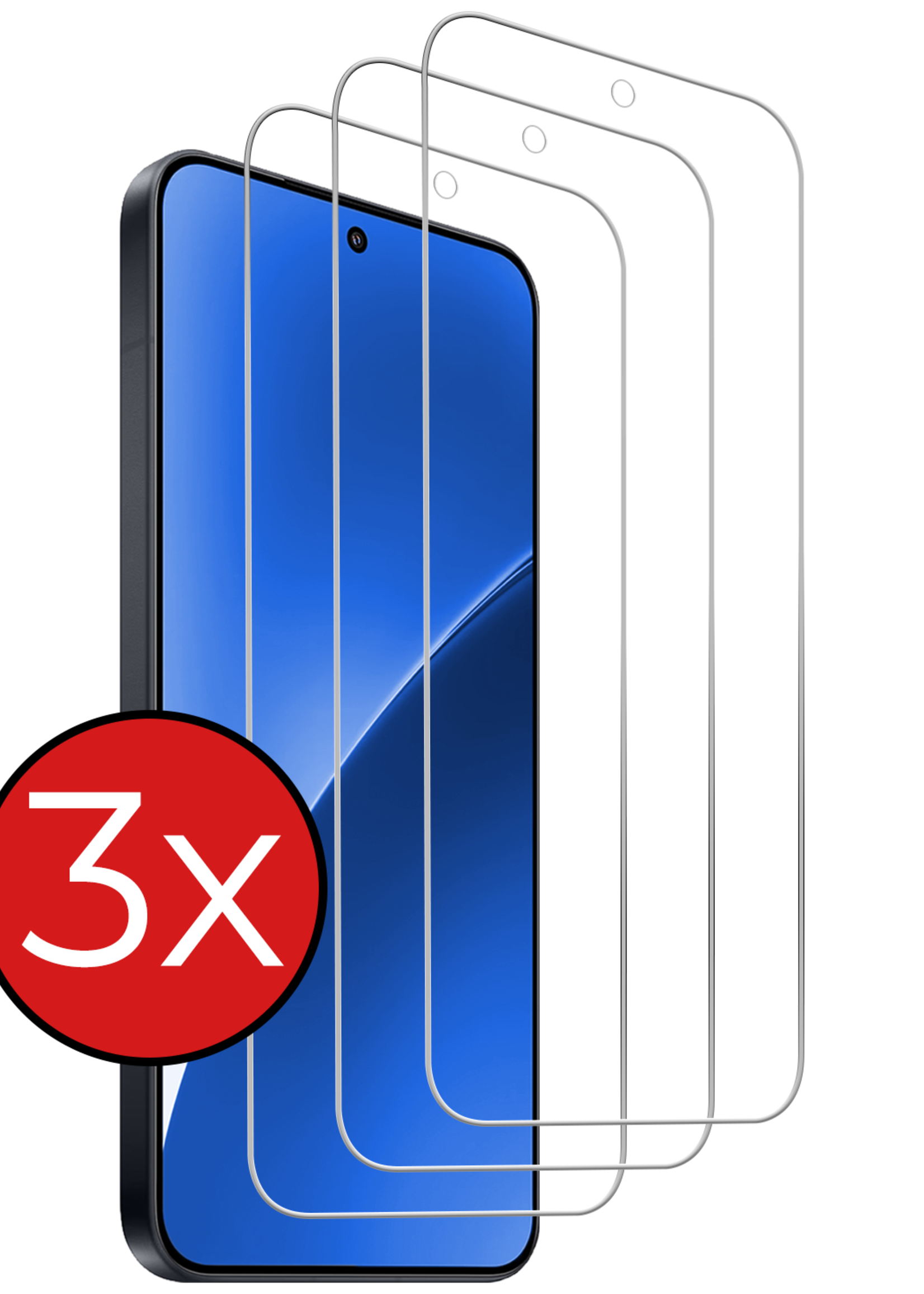 BTH BTH Xiaomi 15 Screenprotector Glas - 3 PACK