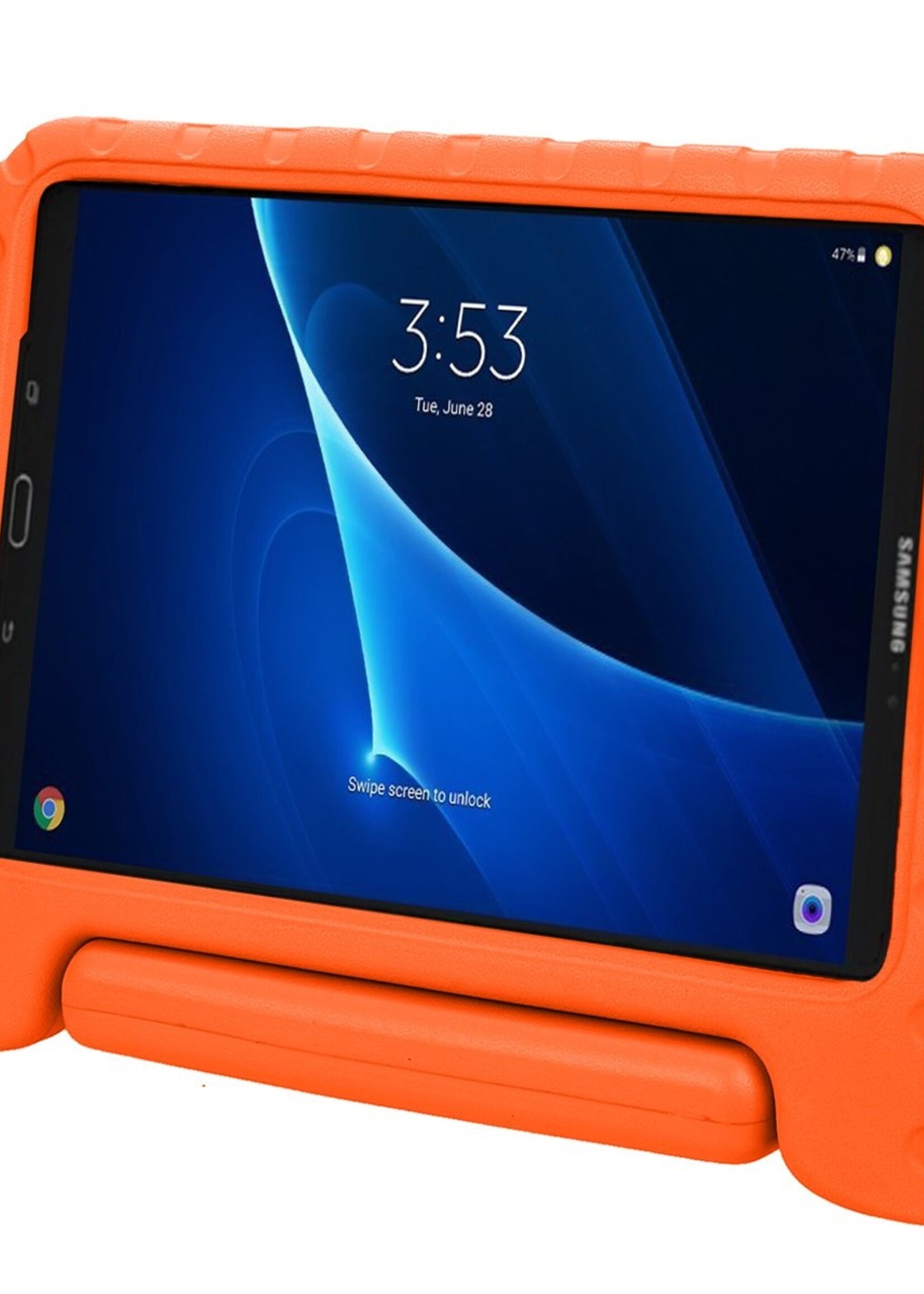 BTH BTH Samsung Galaxy Tab A 10.5 2018 Kinderhoes Met 2x Screenprotector - Oranje