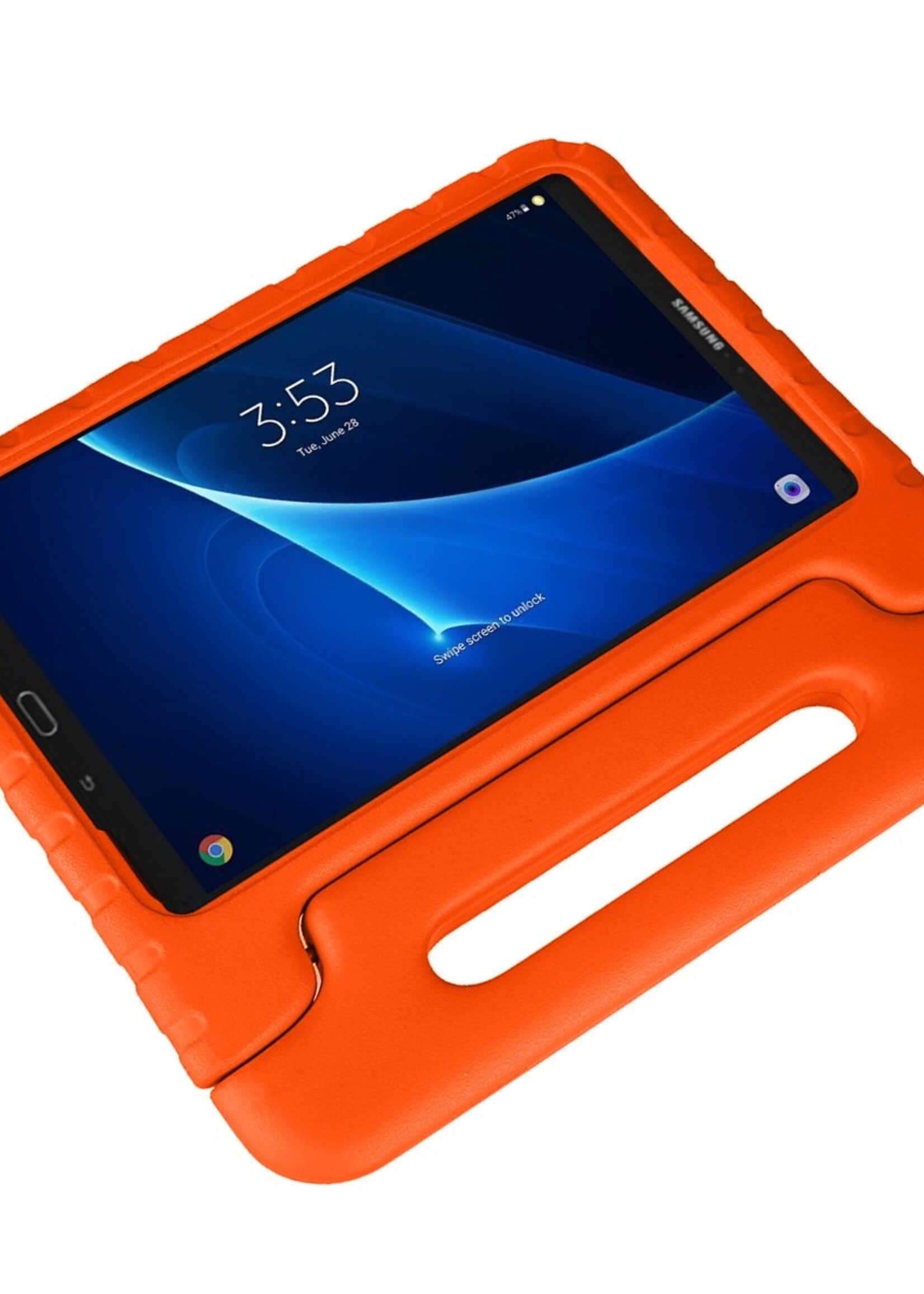 BTH BTH Samsung Galaxy Tab A 10.5 2018 Kinderhoes Met 2x Screenprotector - Oranje