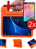 BTH BTH Samsung Galaxy Tab A 10.5 2018 Kinderhoes Met 2x Screenprotector - Oranje