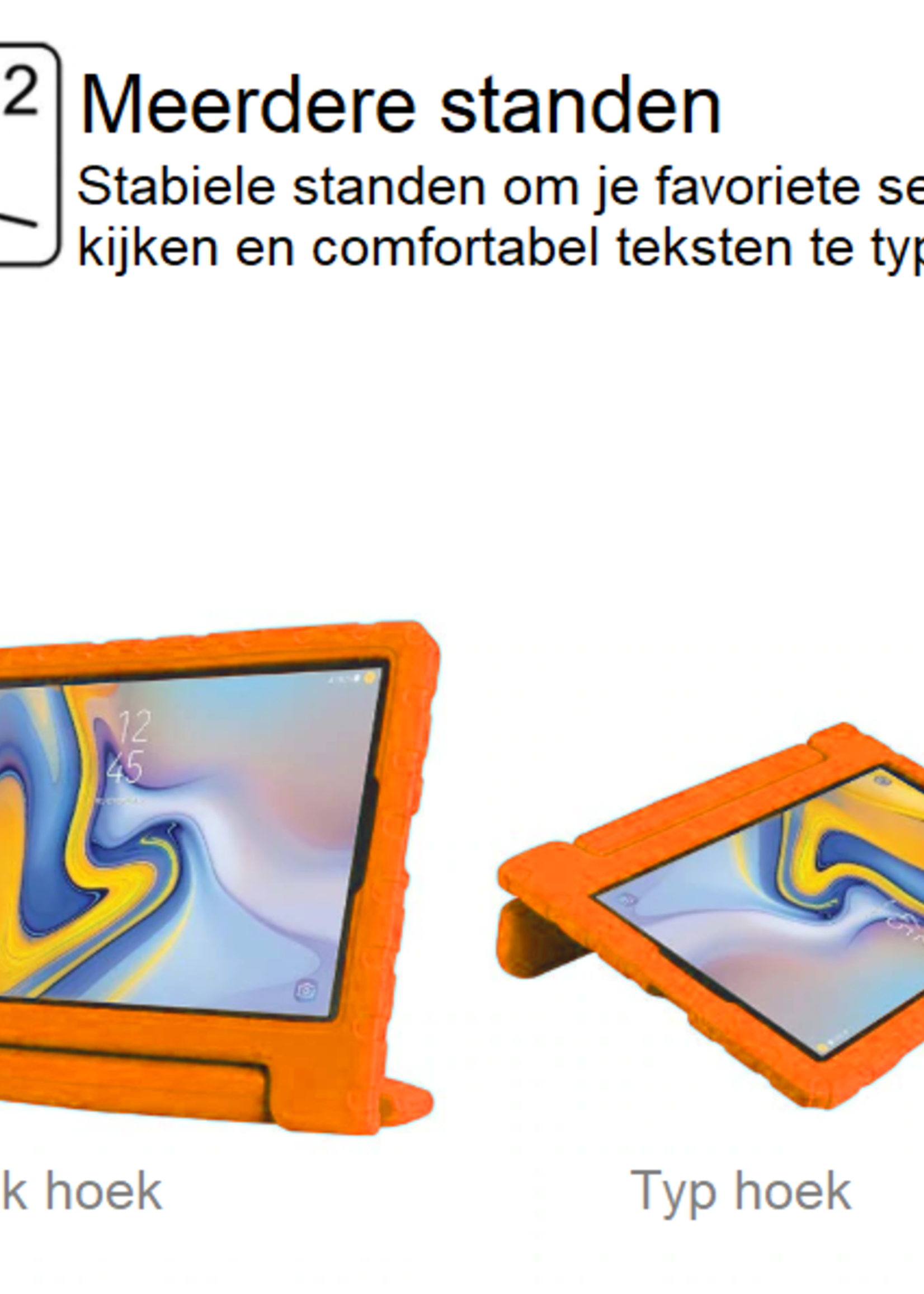 BTH BTH Samsung Galaxy Tab A 10.5 2018 Kinderhoes Met Screenprotector - Oranje