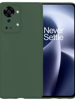BTH BTH OnePlus Nord 2T Hoesje Siliconen - Donkergroen