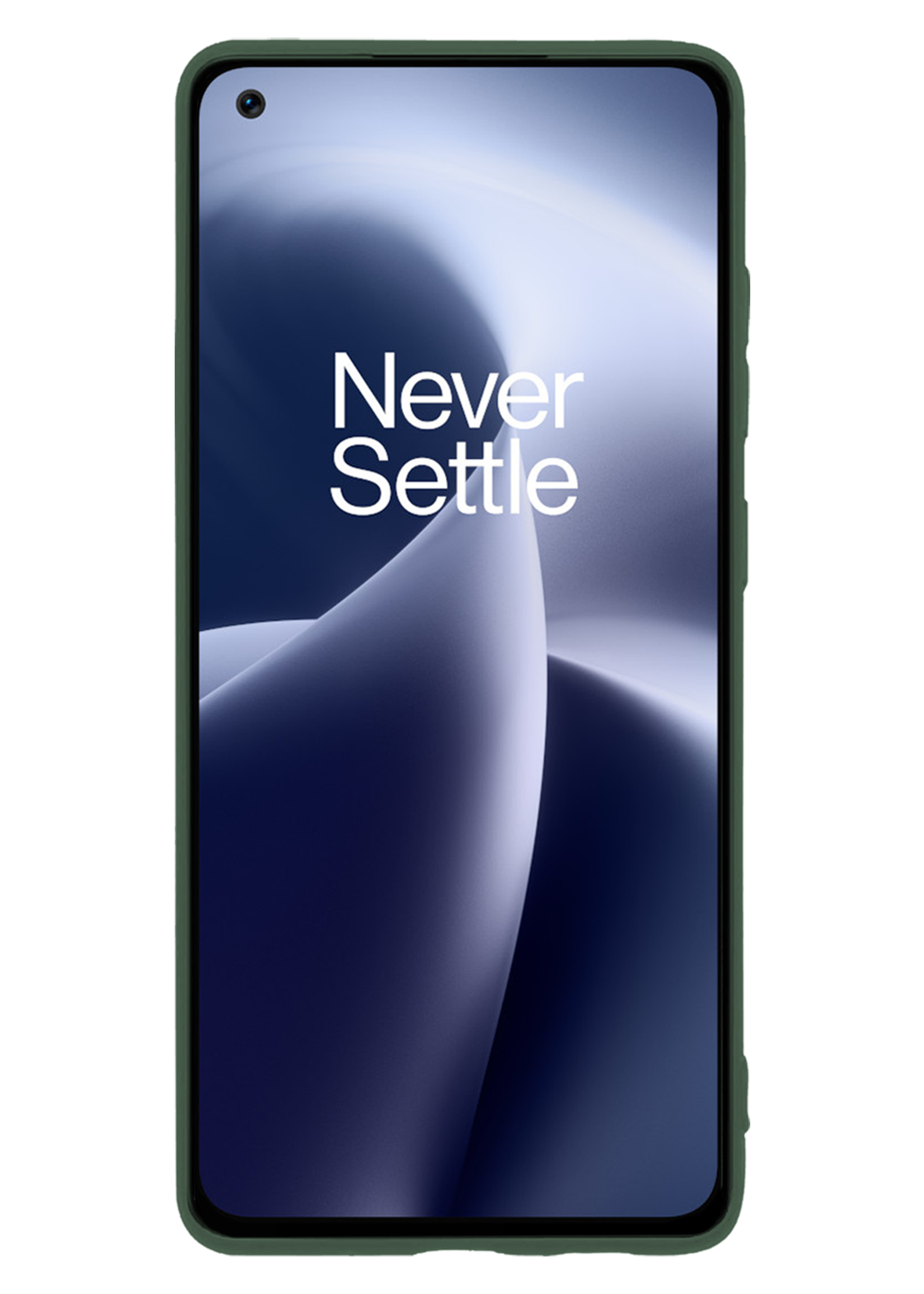 BTH BTH OnePlus Nord 2T Hoesje Siliconen - Donkergroen - 2 PACK
