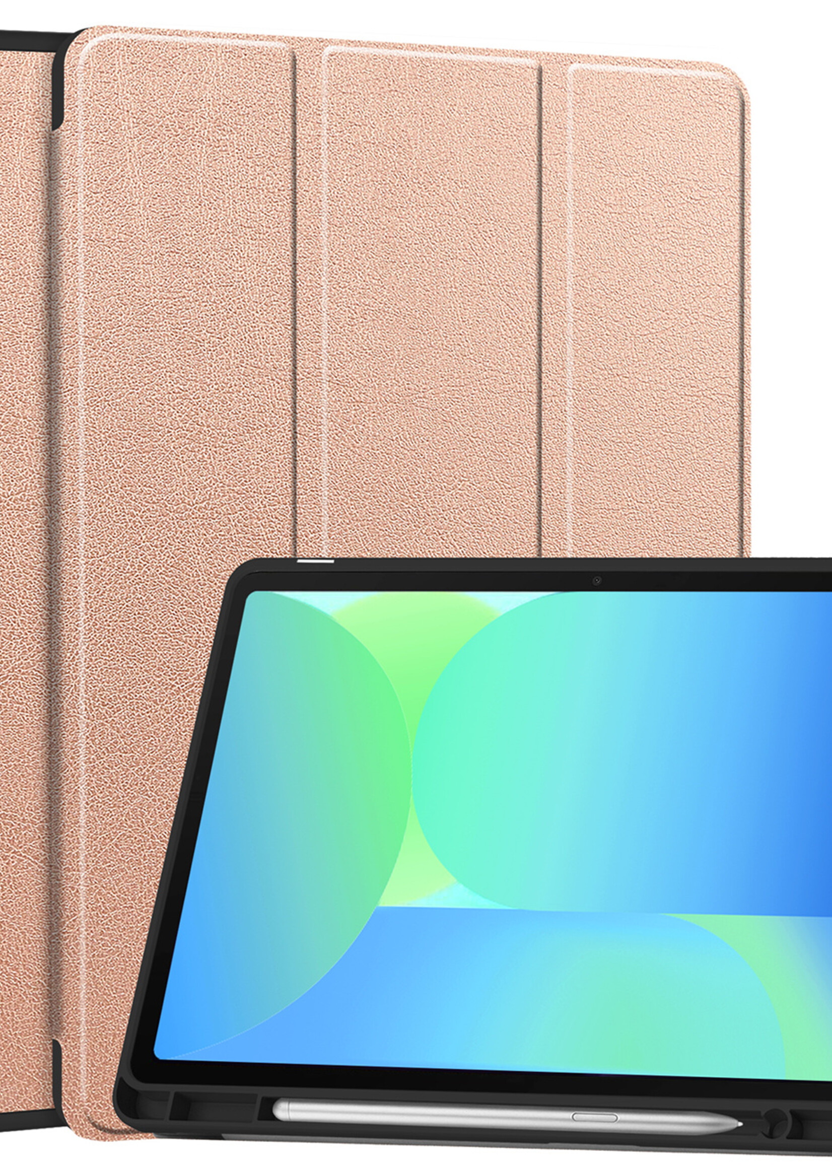 BTH BTH Samsung Galaxy Tab S10 FE Hoesje Met Uitsparing S Pen - Rose Goud