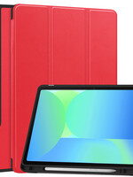 BTH BTH Samsung Galaxy Tab S10 FE Hoesje Met Uitsparing S Pen - Rood