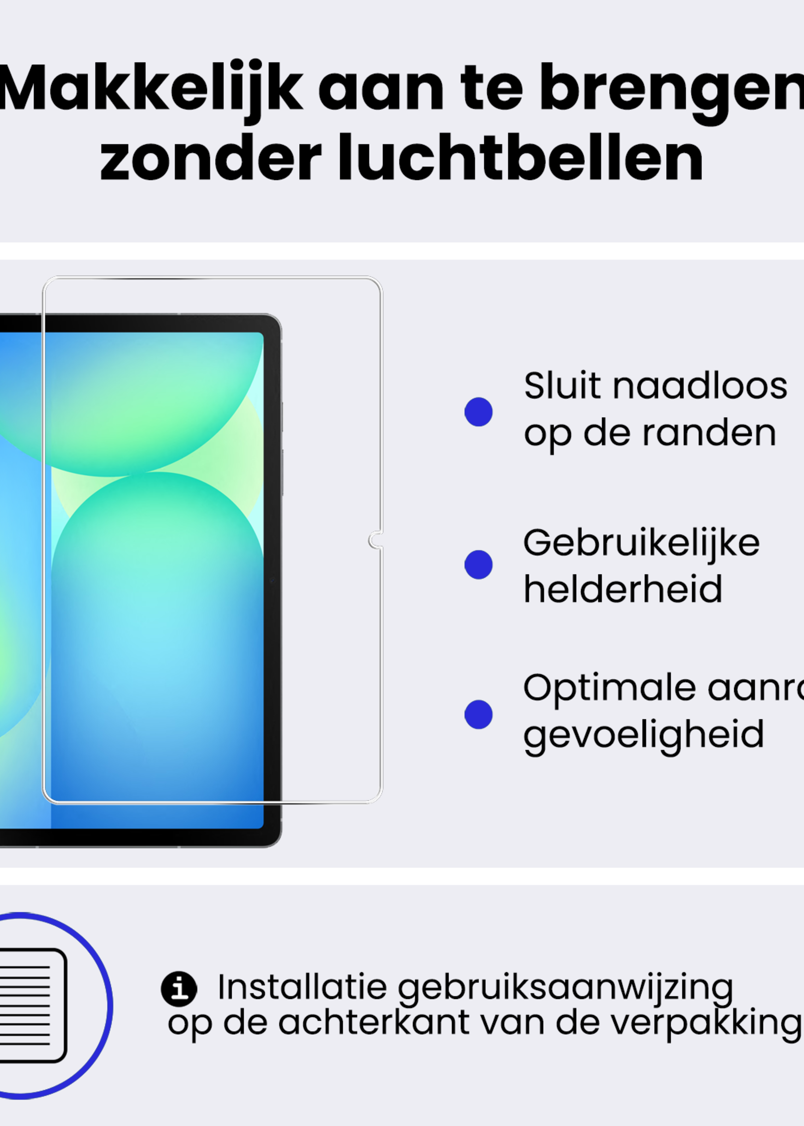 BTH BTH Samsung Galaxy Tab S10 FE Toetsenbordhoes Met Screenprotector - Zwart