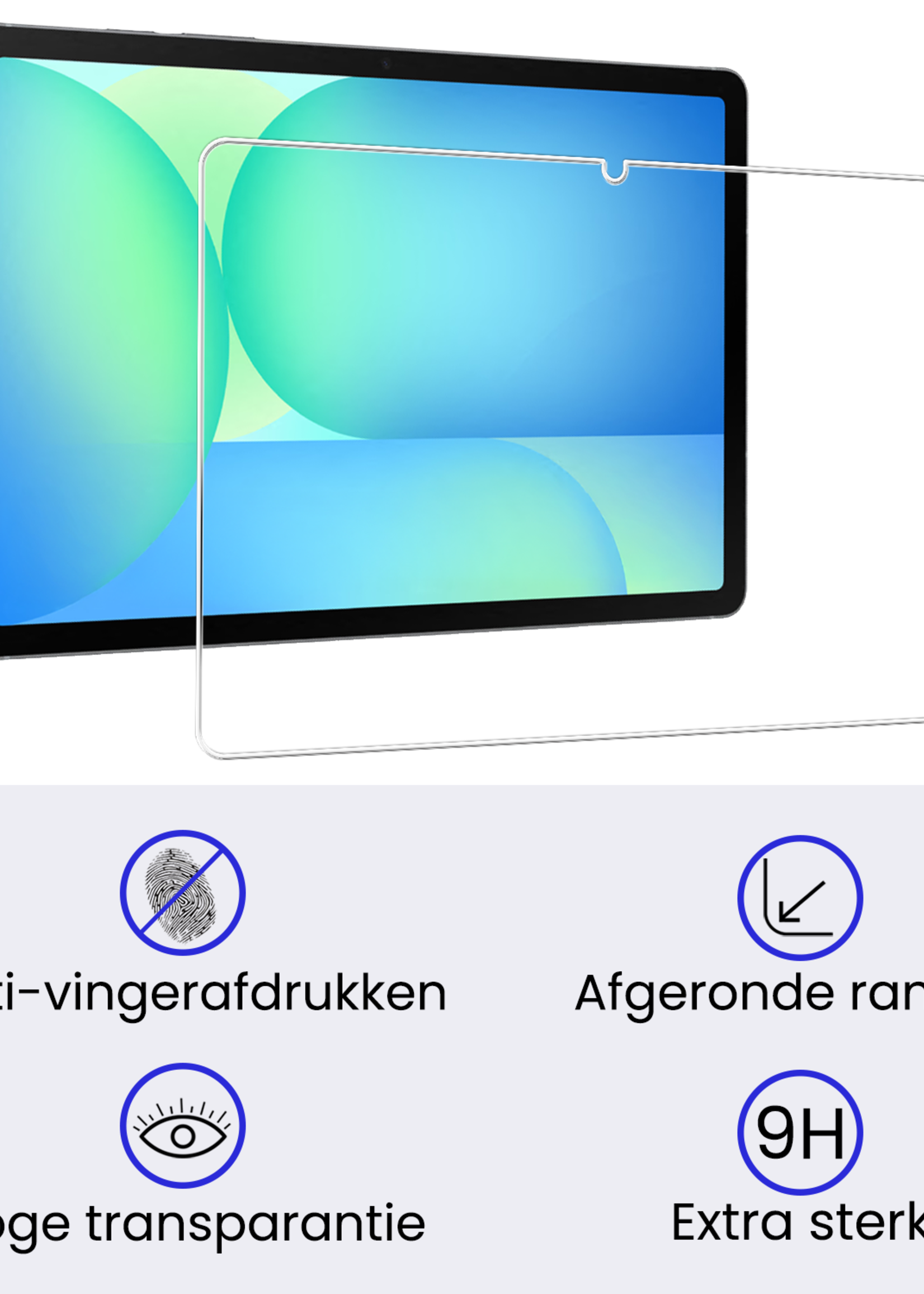 BTH BTH Samsung Galaxy Tab S10 FE Toetsenbordhoes Met Screenprotector - Zwart
