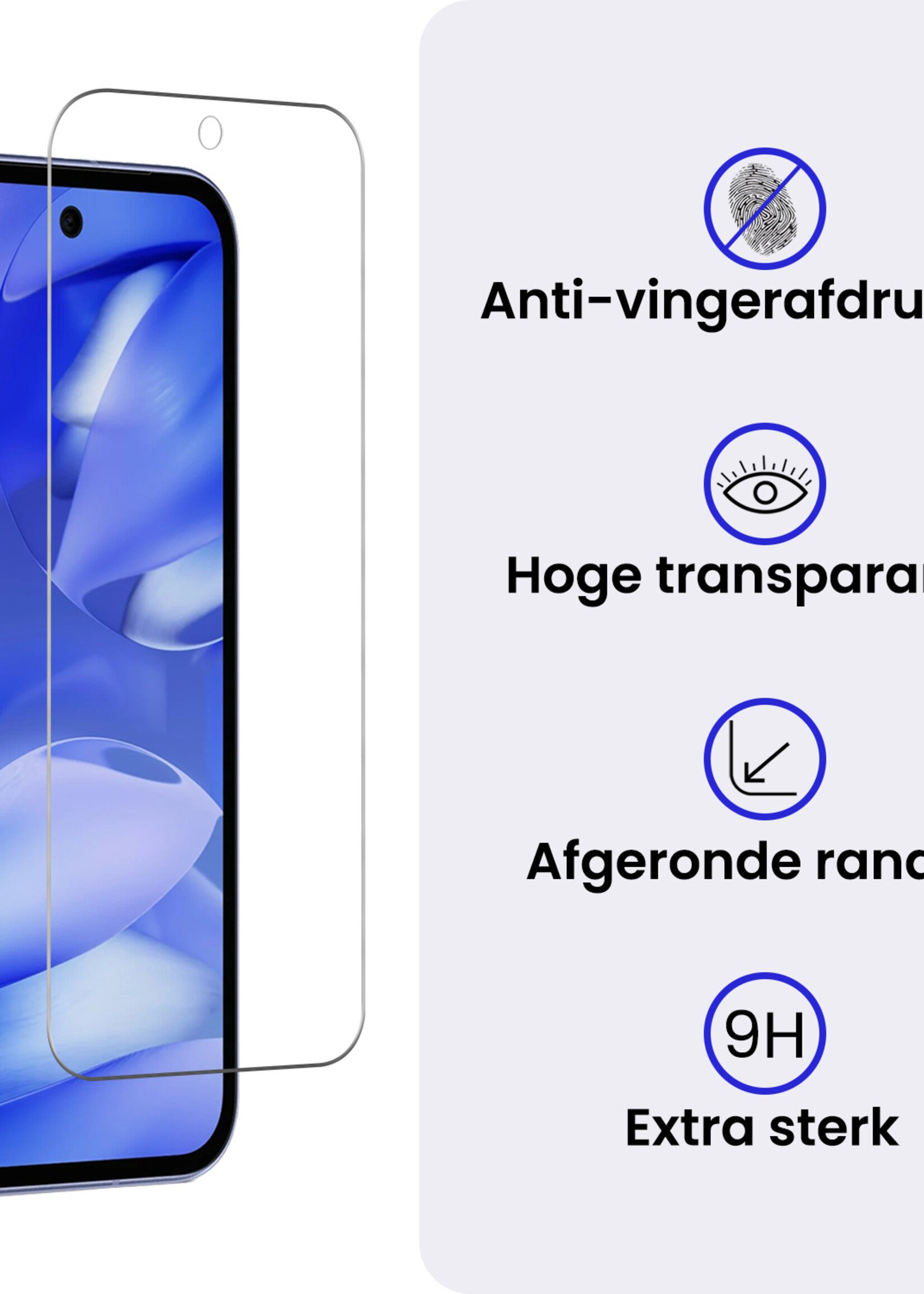 BTH BTH Google Pixel 9a Screenprotector Glas - 3 PACK