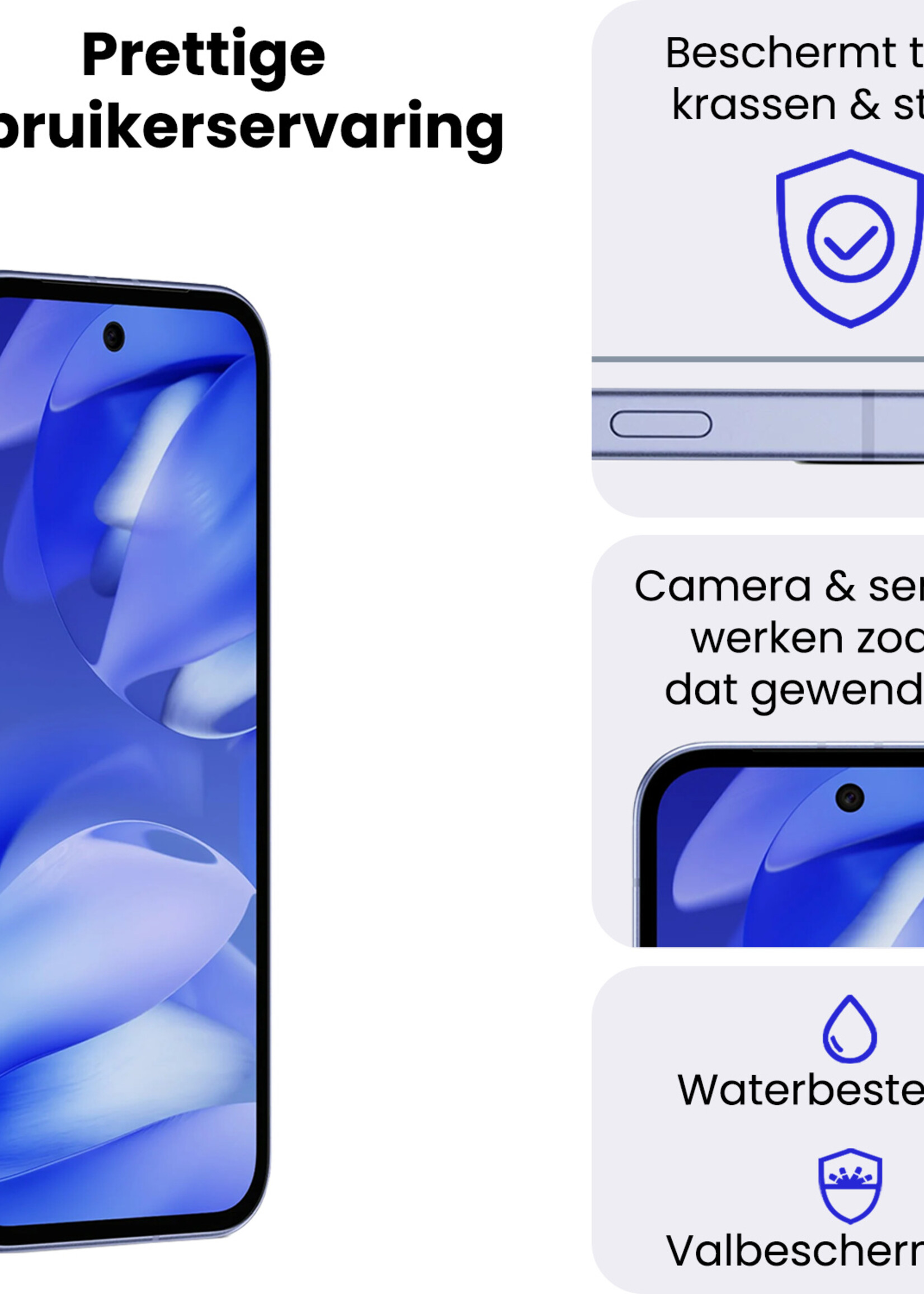 BTH BTH Google Pixel 9a Screenprotector Glas - 3 PACK