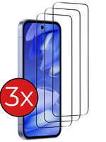 BTH BTH Google Pixel 9a Screenprotector Glas Full Cover - 3 PACK