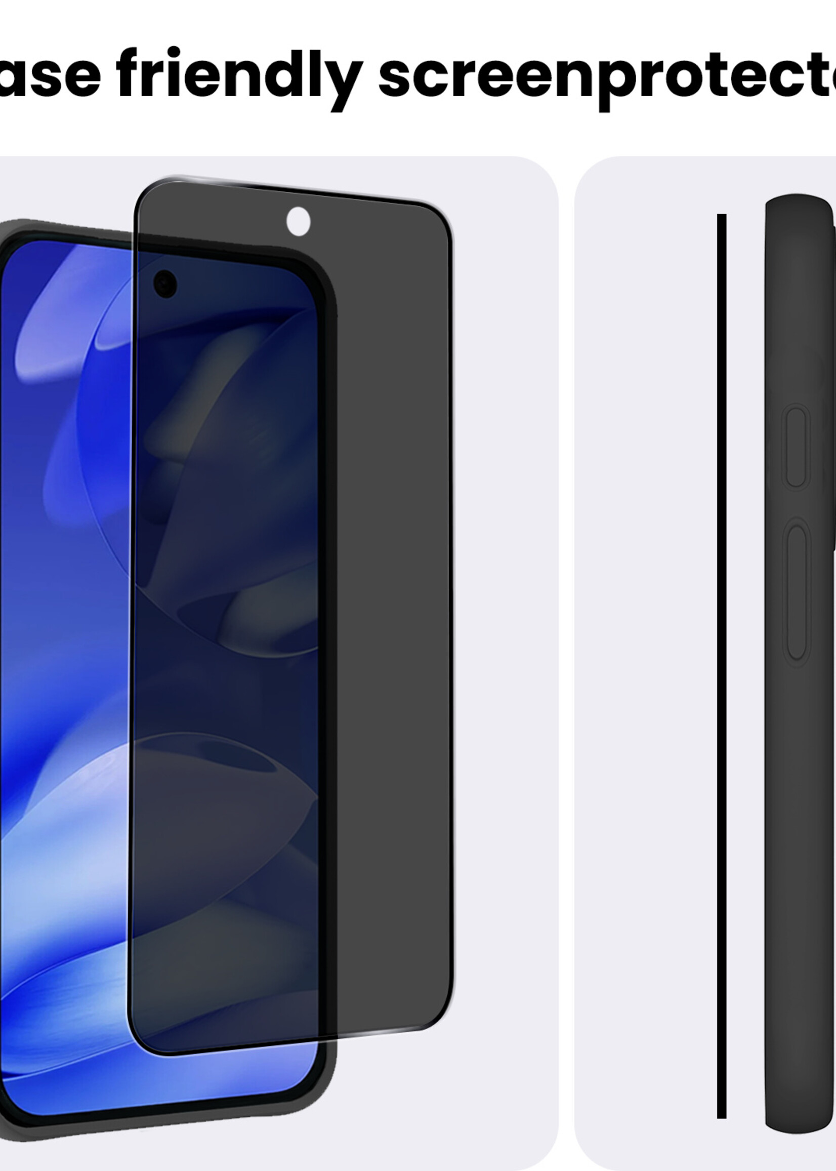 BTH BTH Google Pixel 9a Screenprotector Glas Privacy - 3 PACK