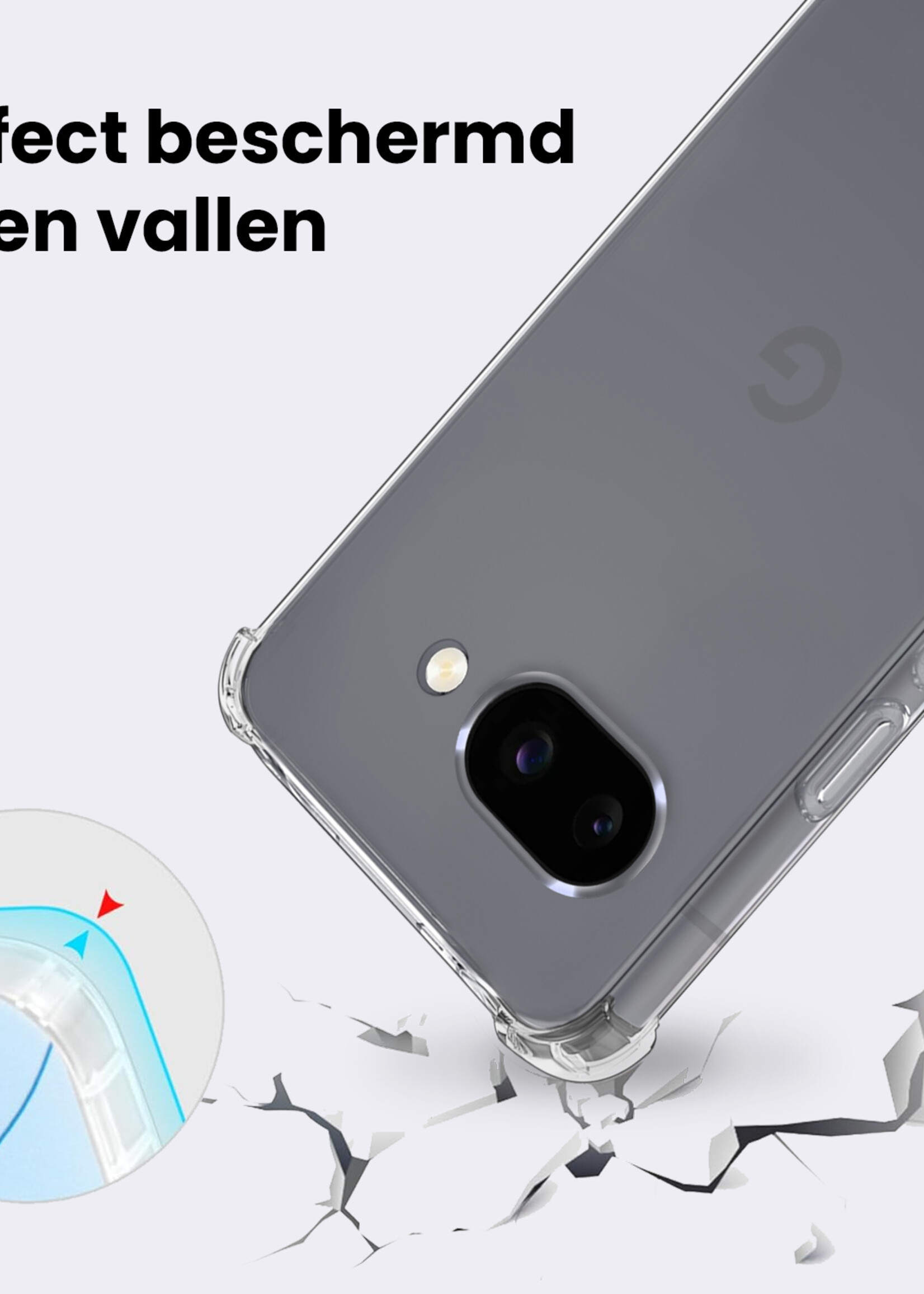 BTH BTH Google Pixel 9a Hoesje Shockproof - Transparant