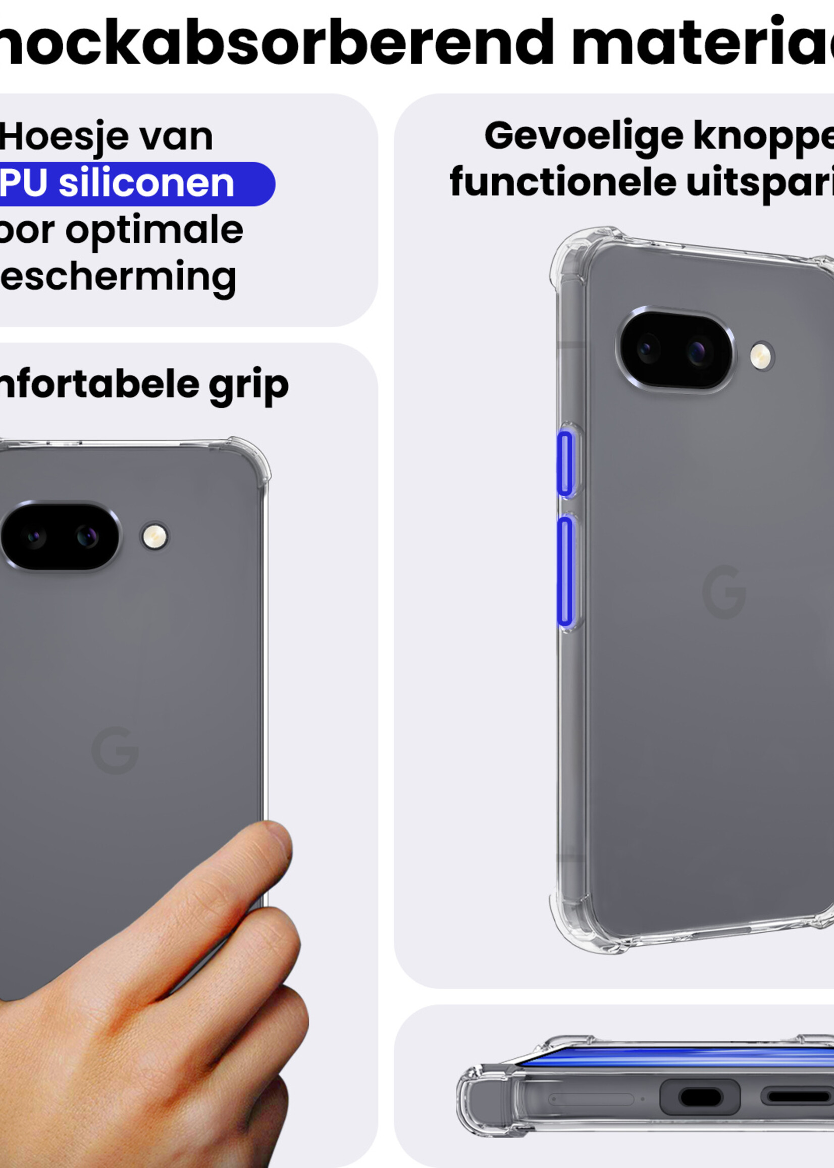 BTH BTH Google Pixel 9a Hoesje Shockproof Met Screenprotector