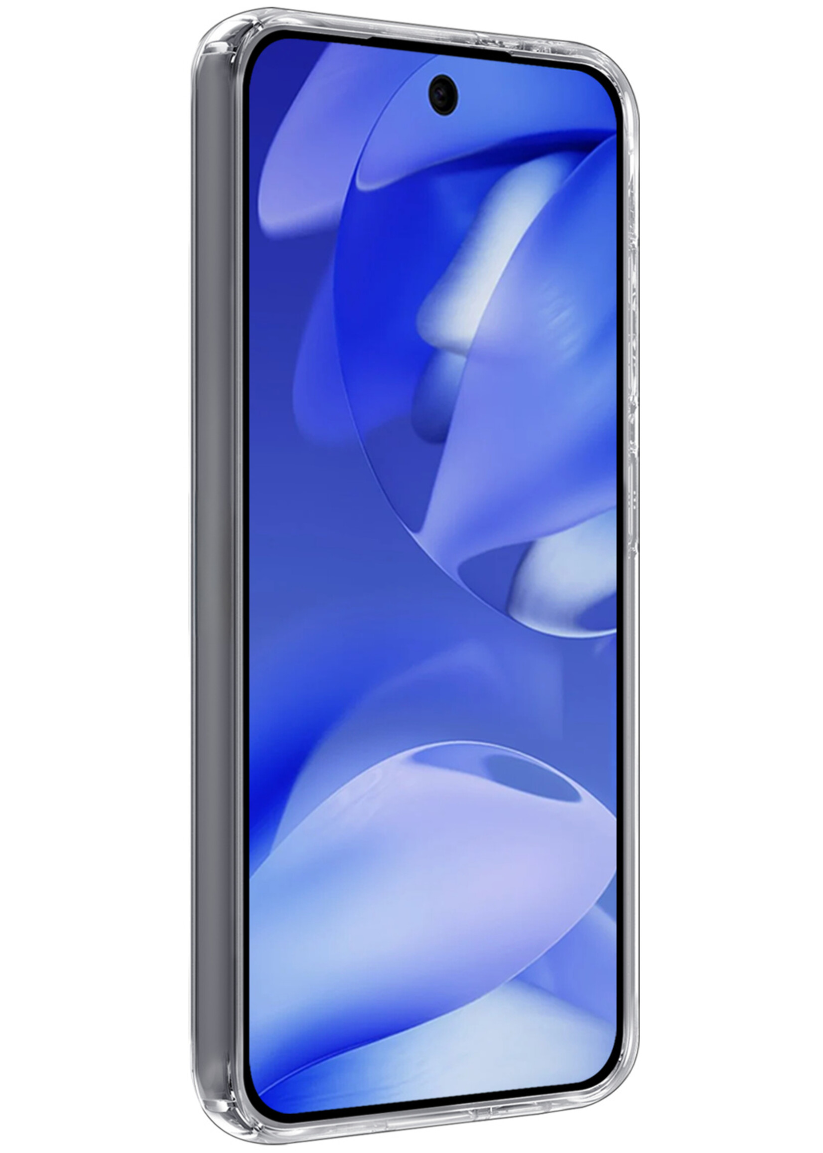 BTH BTH Google Pixel 9a Hoesje Siliconen Met Screenprotector - Transparant