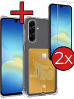 BTH BTH Samsung Galaxy A26 Hoesje Pashouder Met 2x Screenprotector