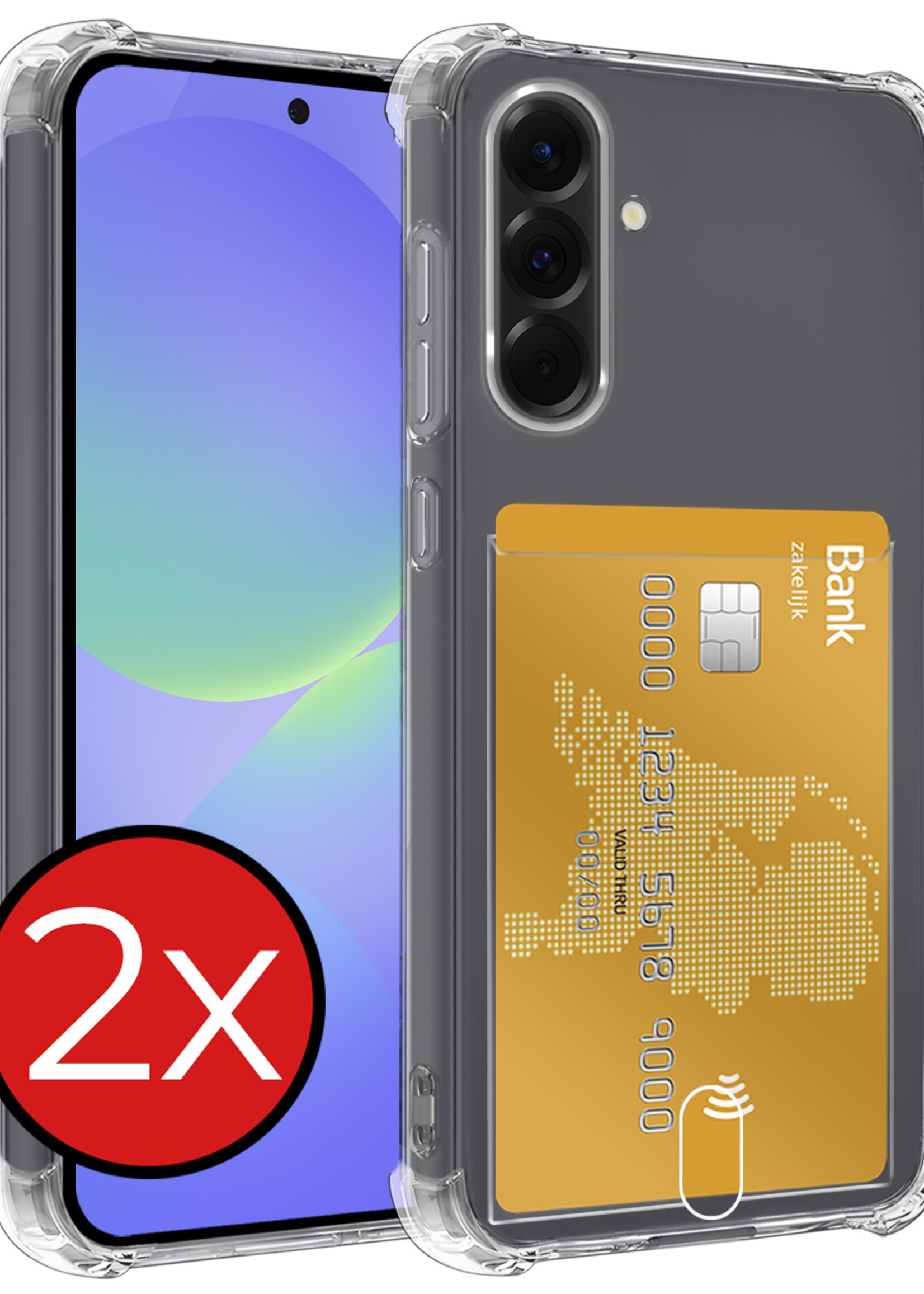 BTH BTH Samsung Galaxy A36 Hoesje Pashouder - 2 PACK
