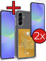 BTH BTH Samsung Galaxy A36 Hoesje Pashouder Met 2x Screenprotector