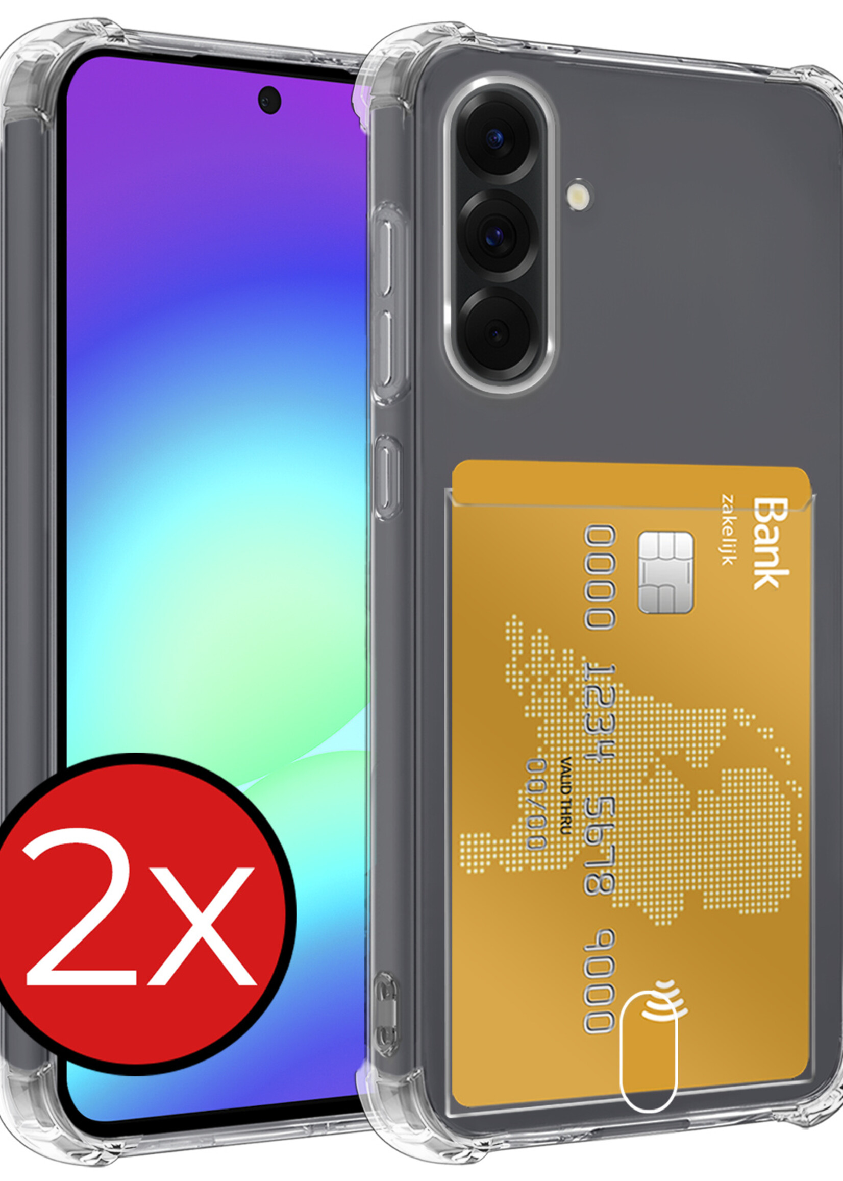 BTH BTH Samsung Galaxy A56 Hoesje Pashouder - 2 PACK