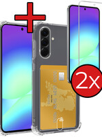BTH BTH Samsung Galaxy A56 Hoesje Pashouder Met 2x Screenprotector