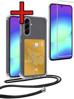 BTH BTH Samsung Galaxy A56 Hoesje Pashouder met Koord Met Screenprotector