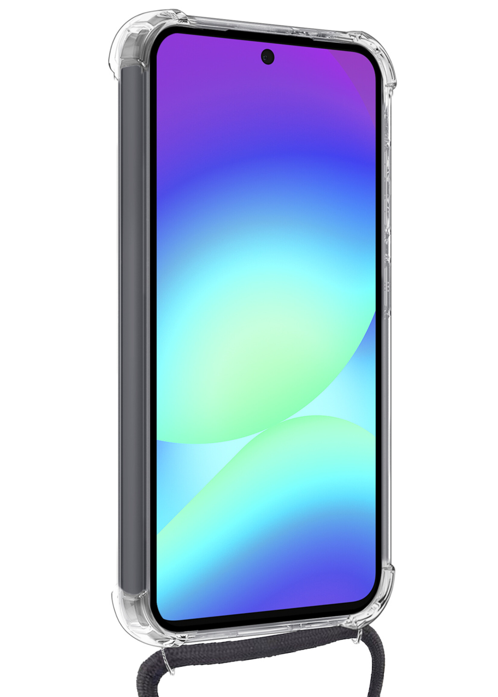 BTH BTH Samsung Galaxy A56 Hoesje Pashouder met Koord Met 2x Screenprotector