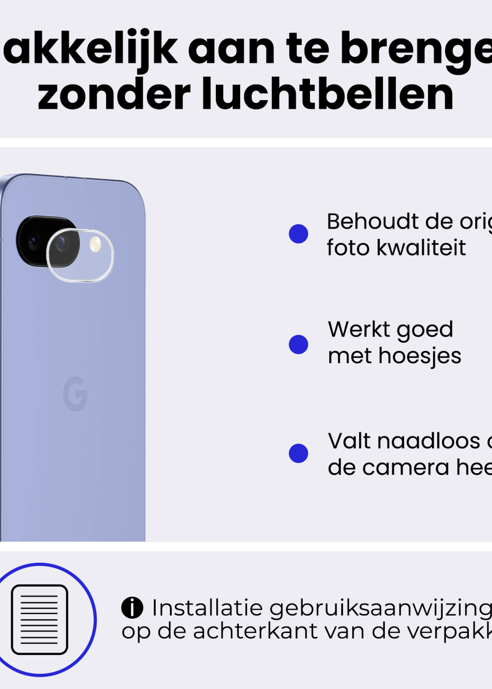BTH BTH Google Pixel 9a Camera Screenprotector - 2 PACK