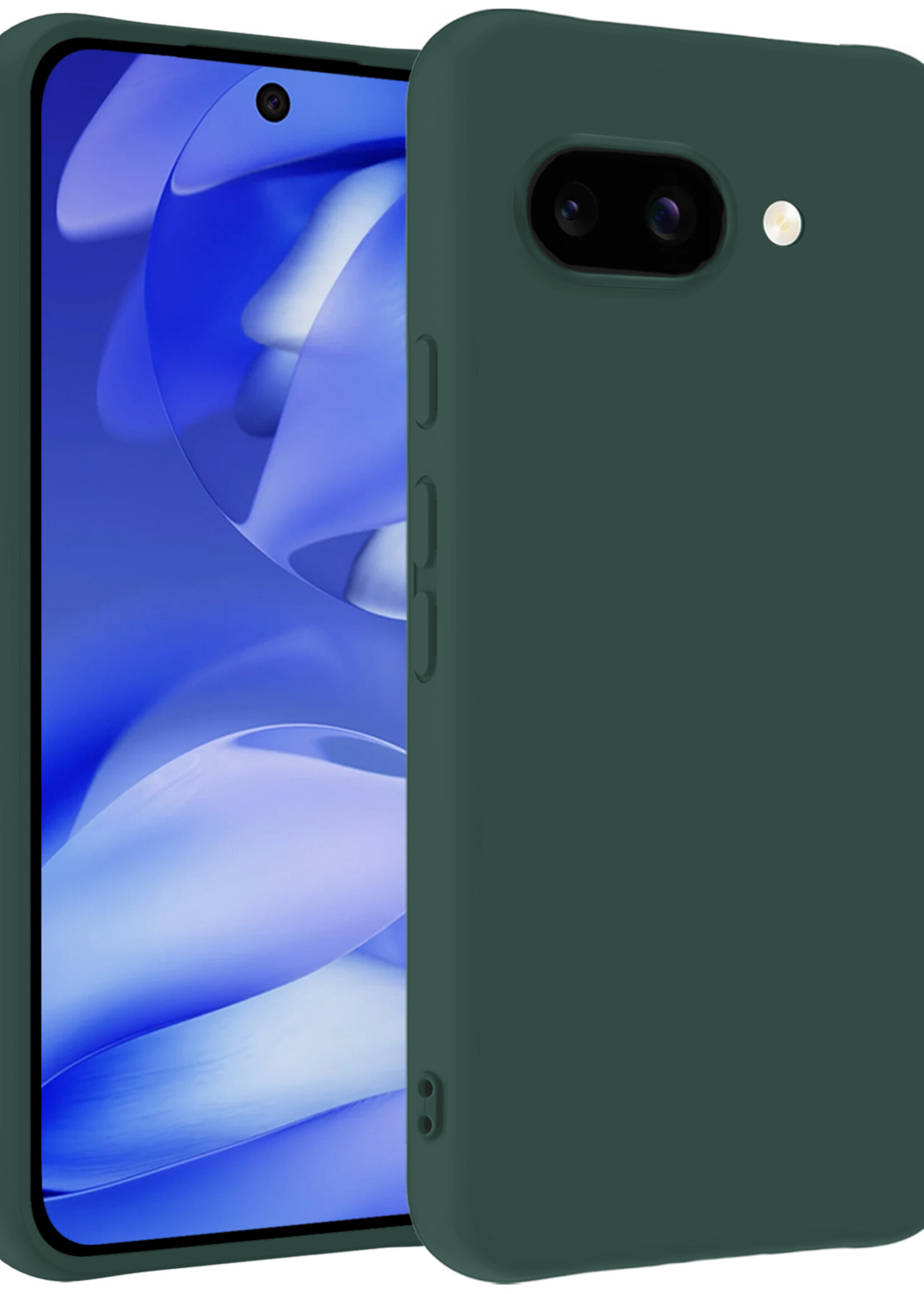 BTH BTH Google Pixel 9a Hoesje Siliconen - Donkergroen