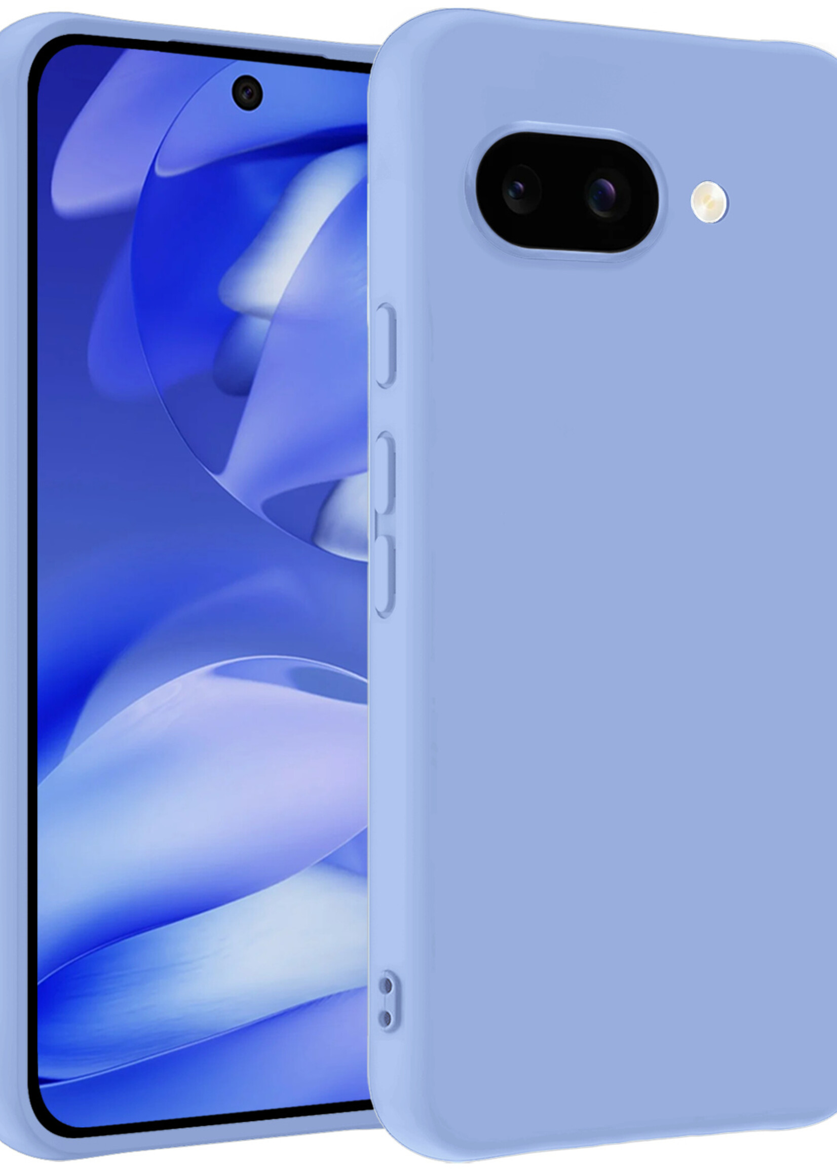 BTH BTH Google Pixel 9a Hoesje Siliconen - Lichtblauw