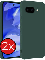 BTH BTH Google Pixel 9a Hoesje Siliconen - Donkergroen - 2 PACK