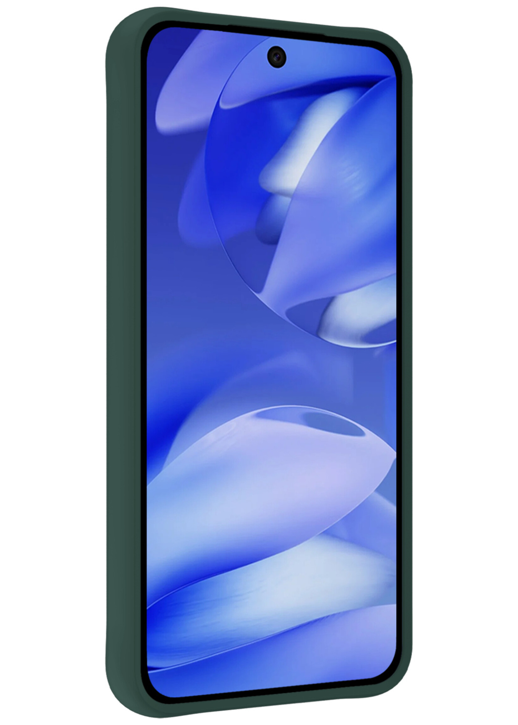 BTH BTH Google Pixel 9a Hoesje Siliconen - Donkergroen - 2 PACK