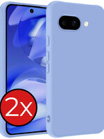 BTH BTH Google Pixel 9a Hoesje Siliconen - Lichtblauw - 2 PACK