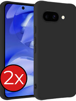 BTH BTH Google Pixel 9a Hoesje Siliconen - Zwart - 2 PACK