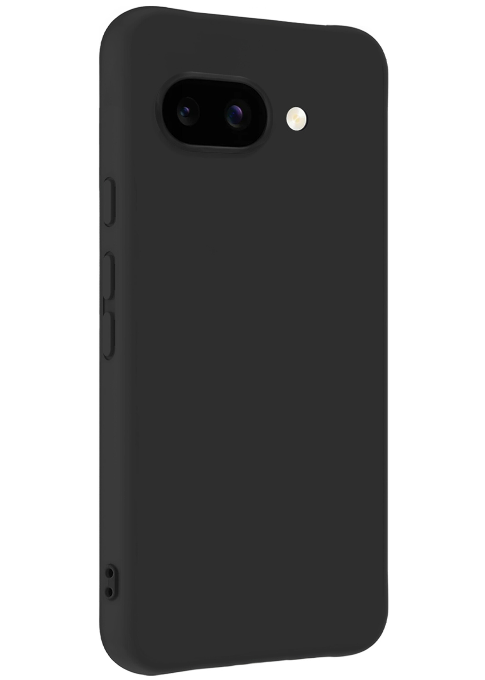 BTH BTH Google Pixel 9a Hoesje Siliconen Met Screenprotector - Zwart