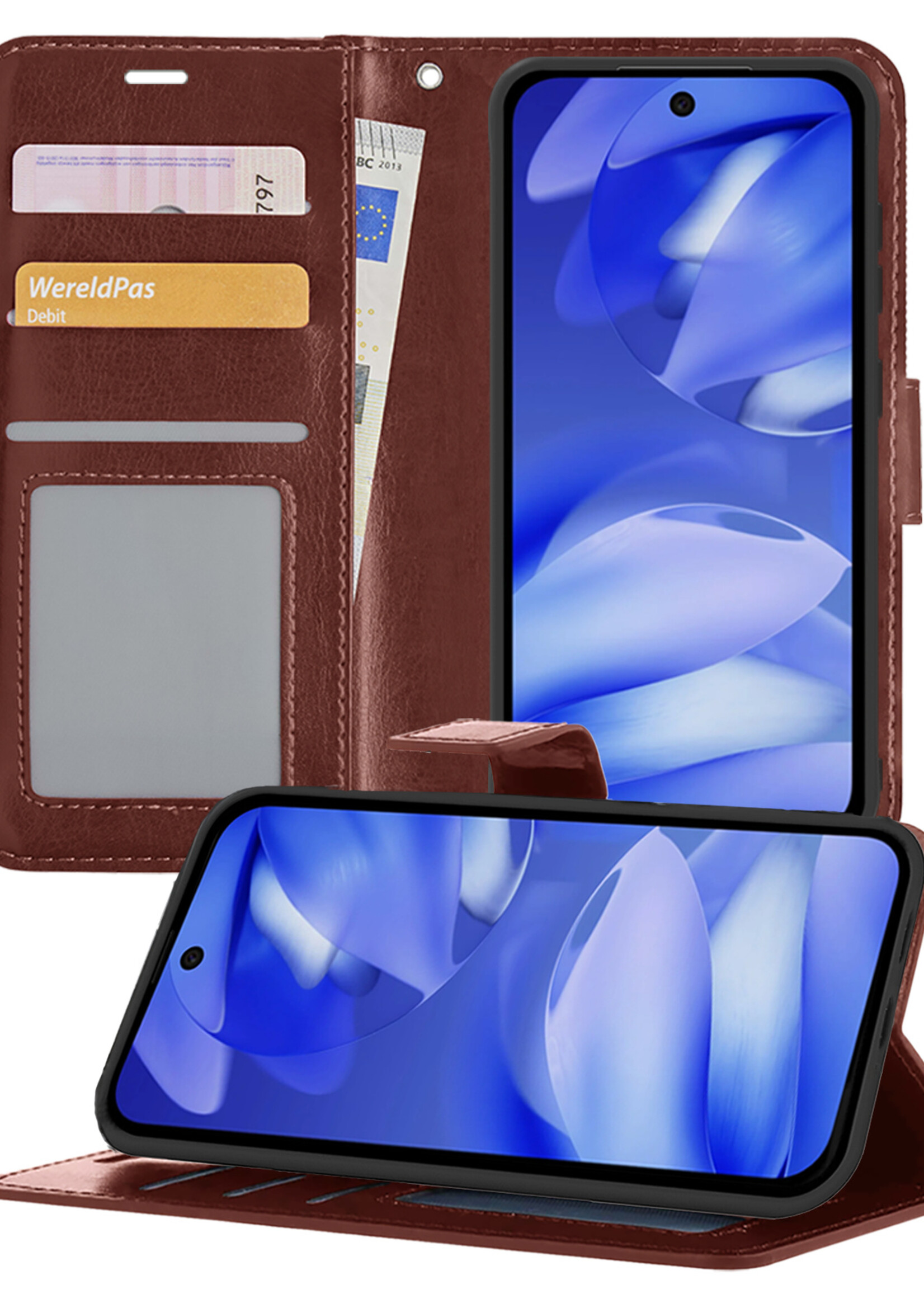 BTH BTH Google Pixel 9a Hoesje Bookcase - Bruin
