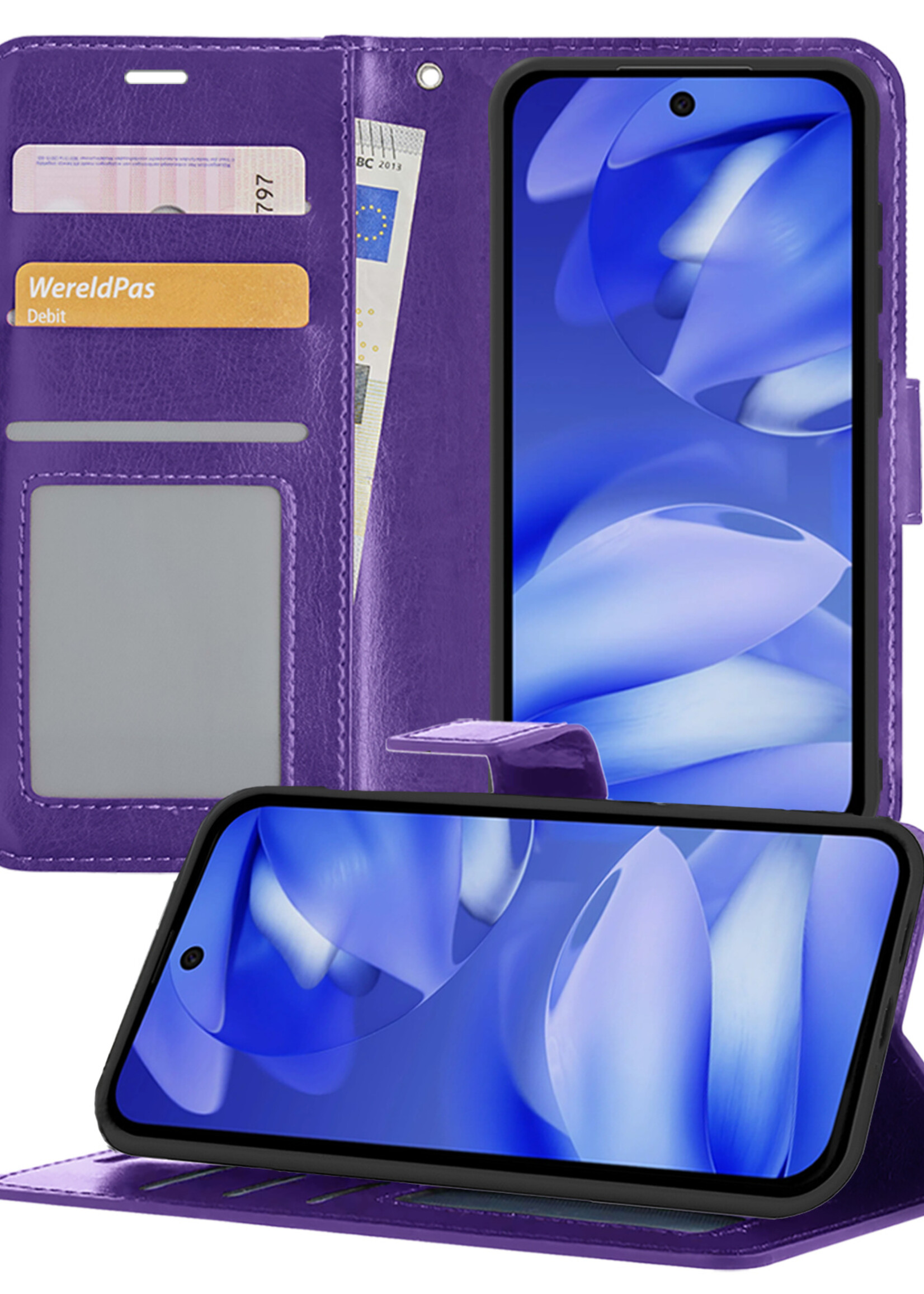 BTH BTH Google Pixel 9a Hoesje Bookcase - Paars