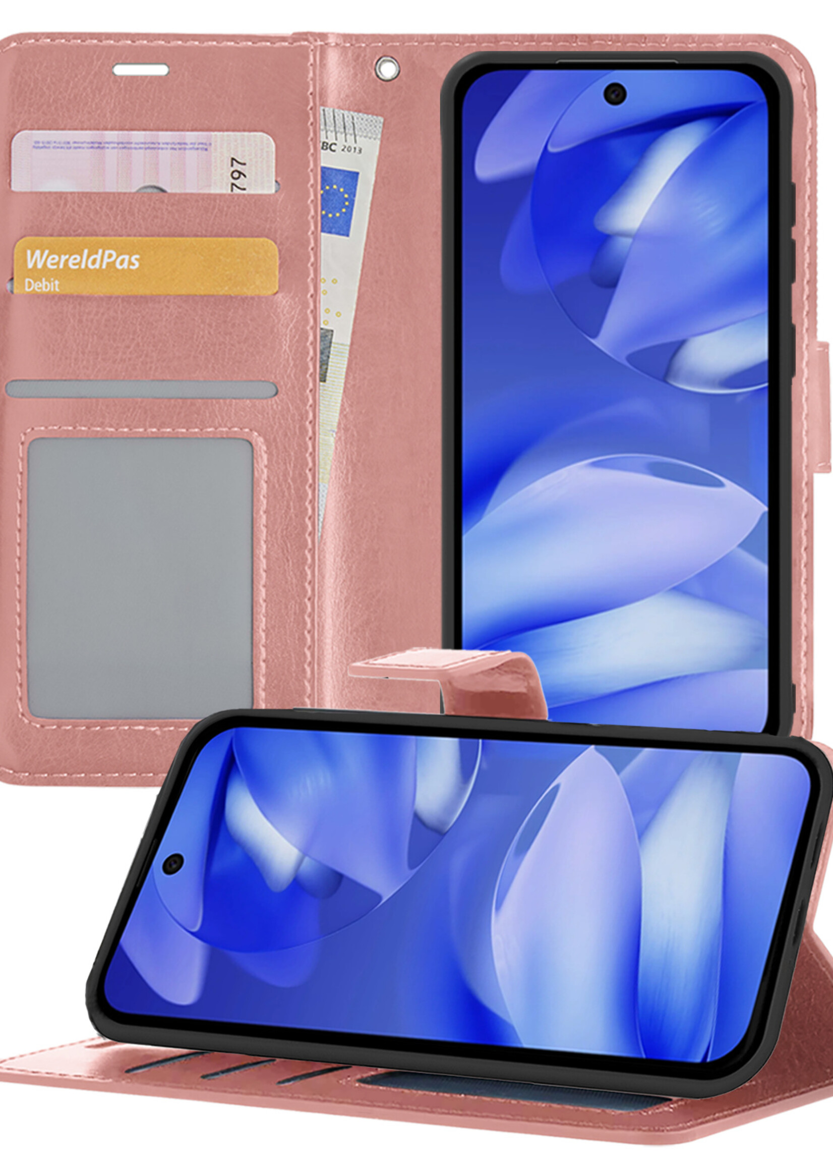 BTH BTH Google Pixel 9a Hoesje Bookcase - Rose Goud