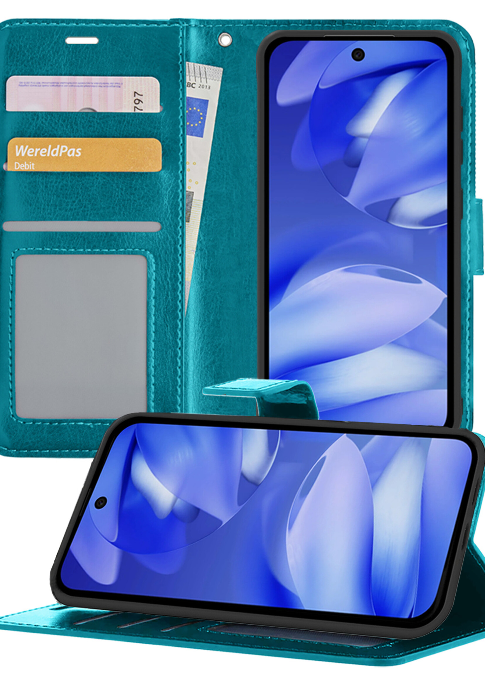 BTH BTH Google Pixel 9a Hoesje Bookcase - Turquoise