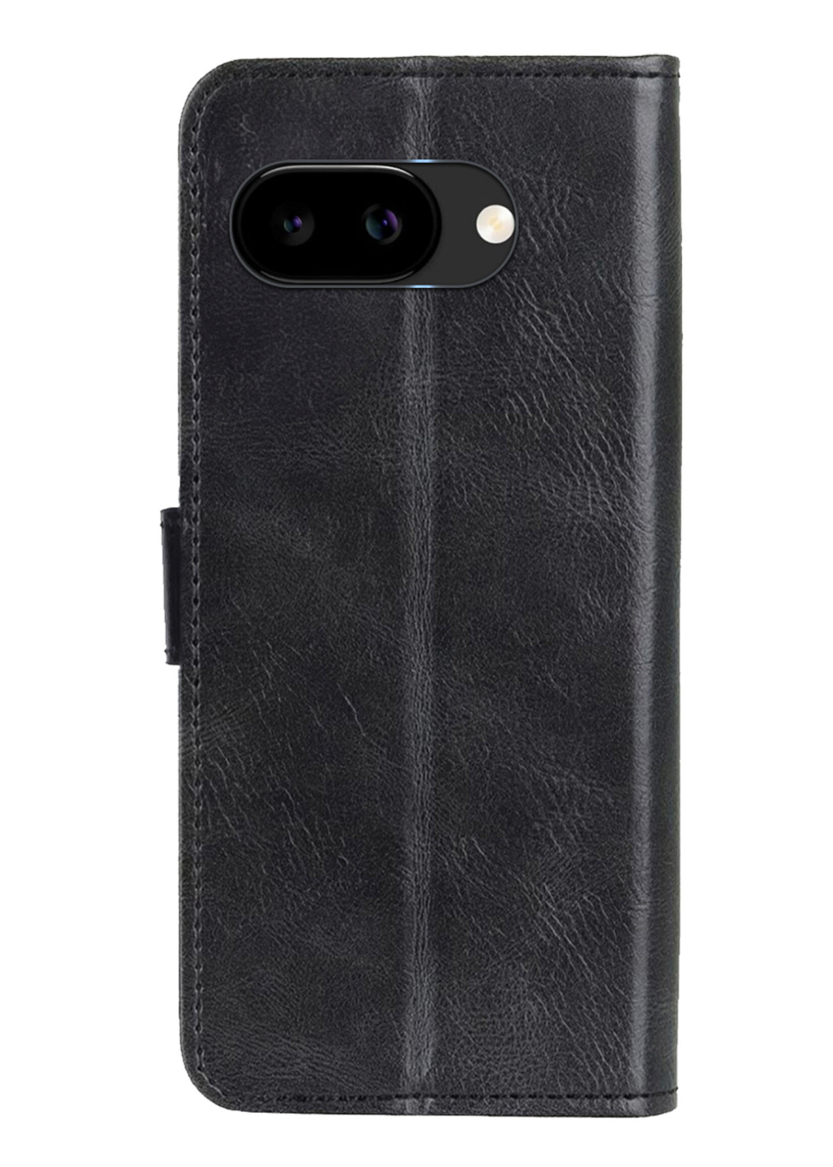 BTH BTH Google Pixel 9a Hoesje Bookcase Met 2x Screenprotector - Zwart