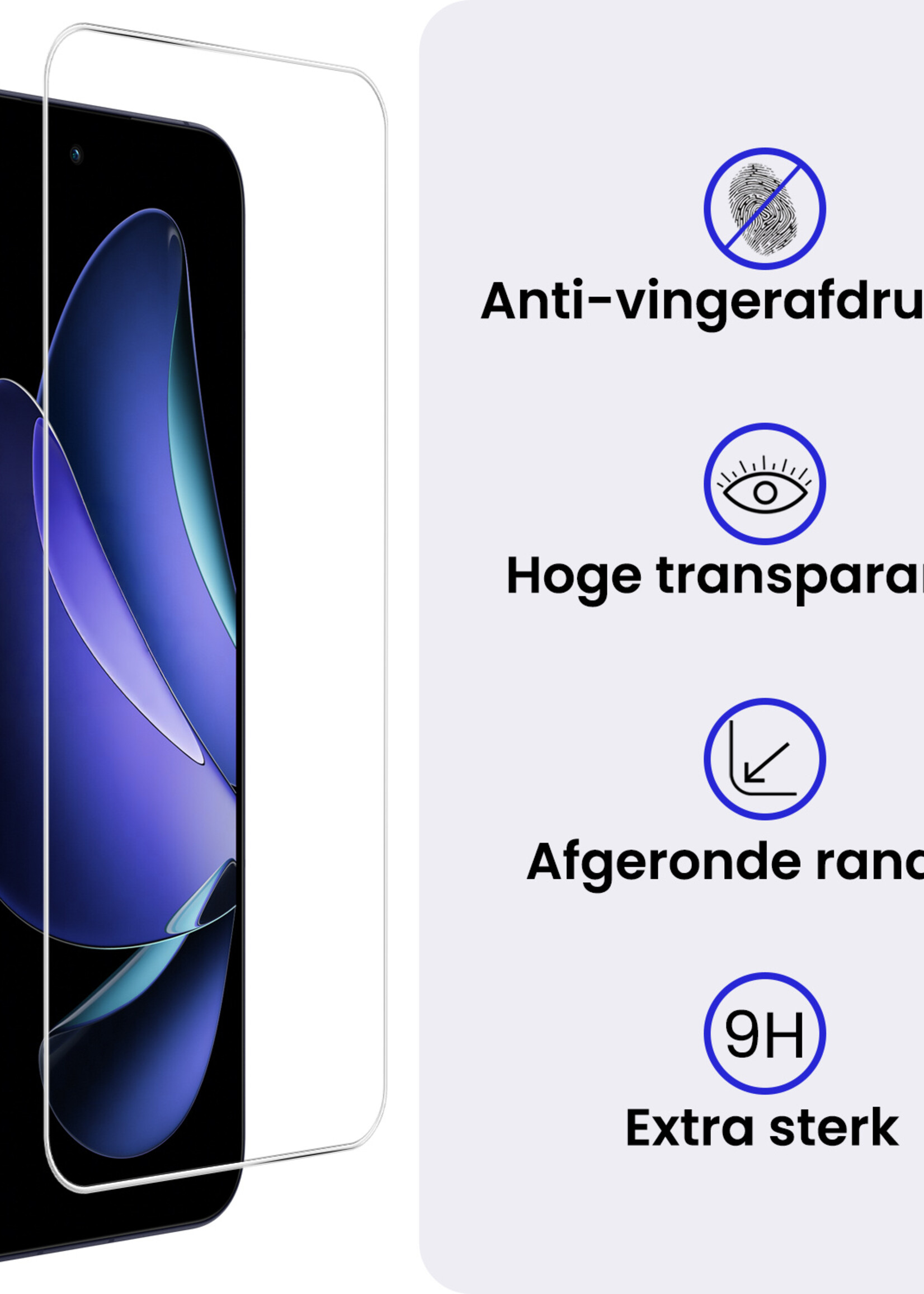 BTH BTH Oppo Reno13 Hoesje Shockproof Met 2x Screenprotector